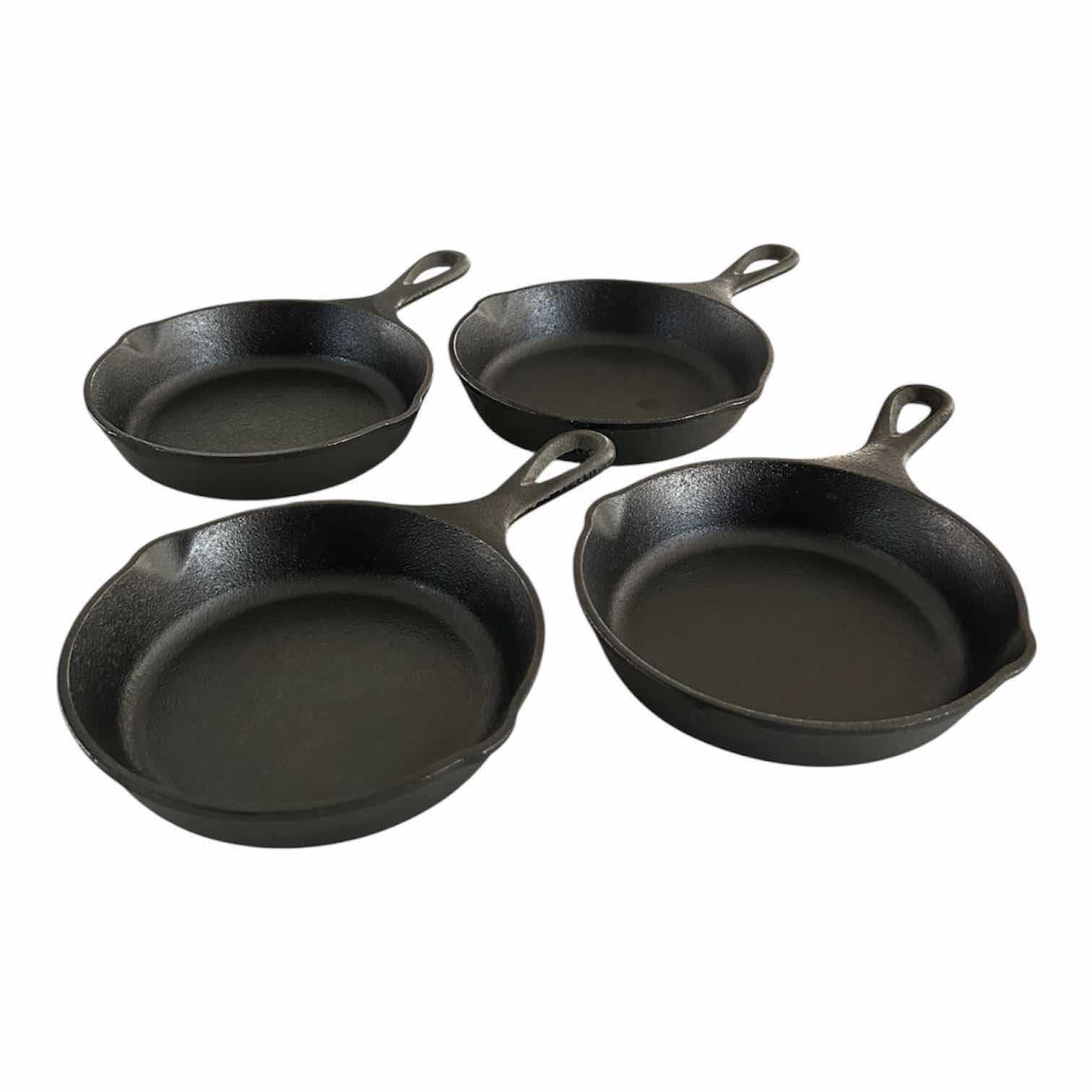 Photo 1 of 4-LODGE PRE SEASONED CAST IRON MINI SKILLETS