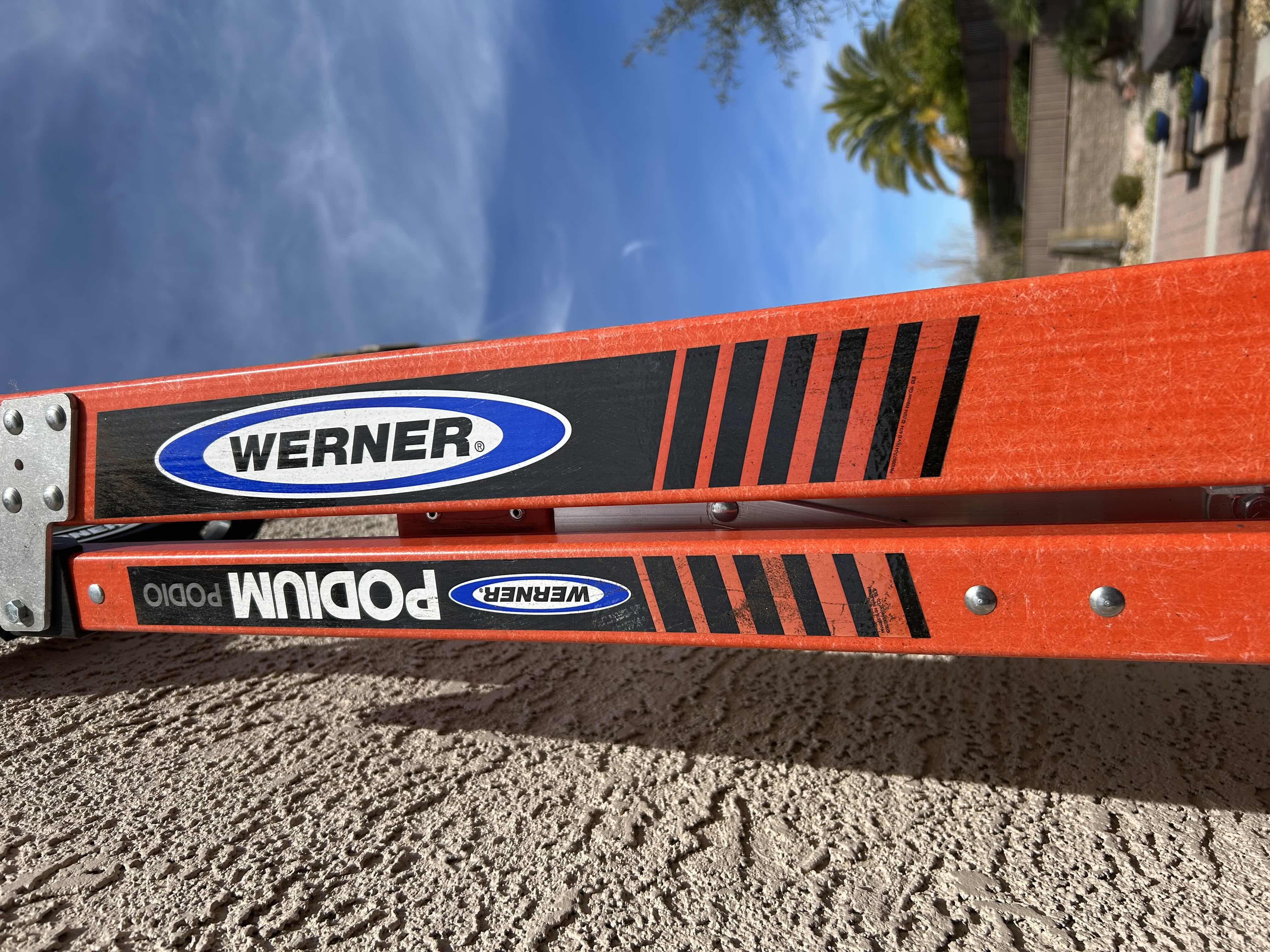 Photo 1 of WERNER PLATFORM LADDER MODEL PDIA06 MAX REACH 12FT