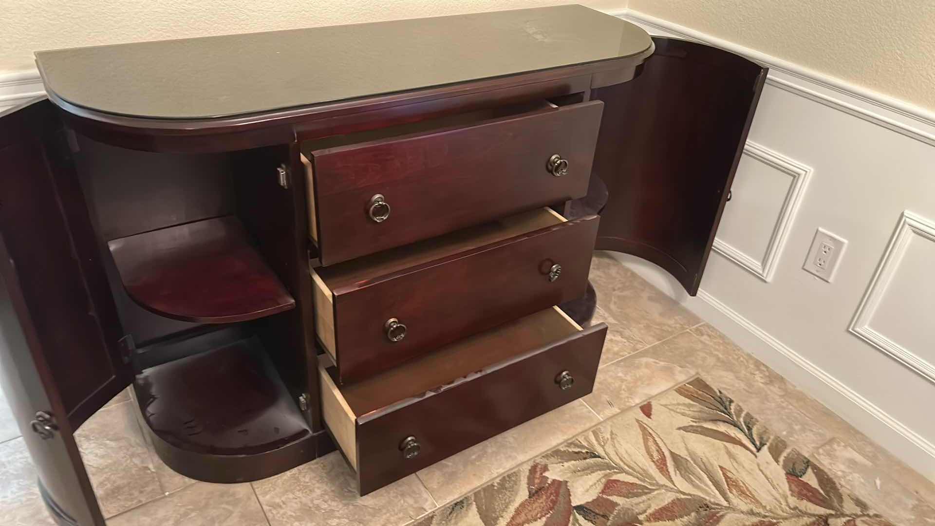 Photo 1 of CRESTA BUFFET SERVER DEMILUNE 51" X 17" H 34"