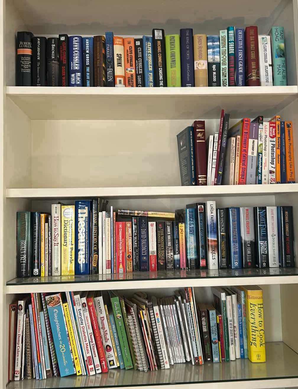 Photo 1 of CONTENTS OF 4 SHELVES ASSORTED BOOKS