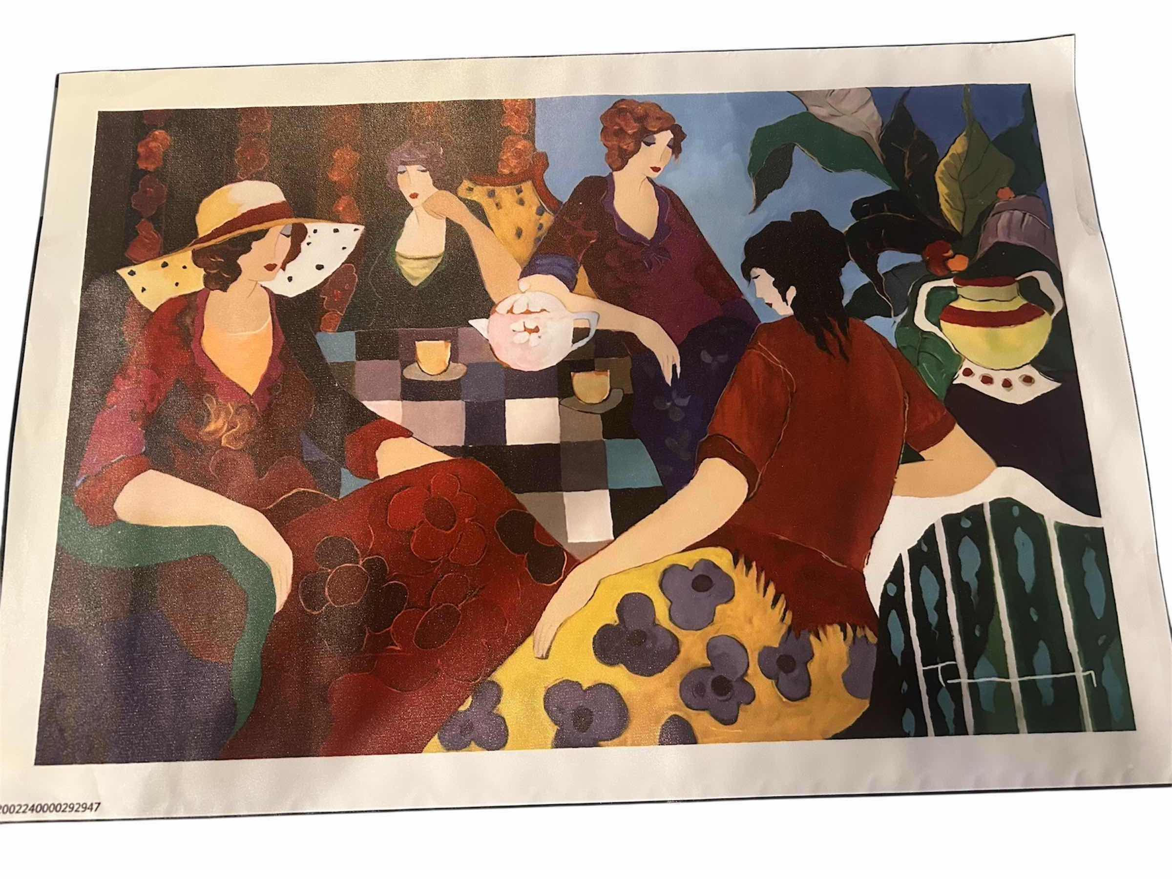 Photo 1 of SIGNED CANVAS PRINT TITLED "A BUSTLING ATMOSPHERE " BY  ITZCHAK TARKAY 26" X 18"