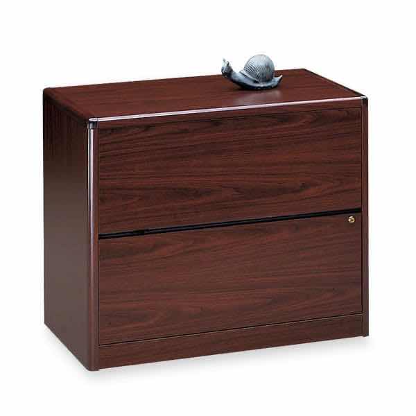 Photo 1 of HON 10500 SETIES 2 DRAWER LATERAL FILE CABINET MAHOGANY FINISH 36" X 20" H 30"