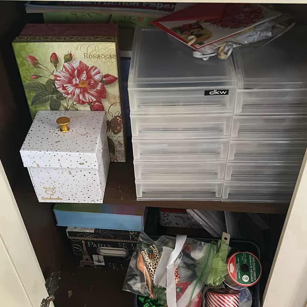 Photo 1 of CONTENTS OF 2 SHELVES ASSORTED GREETING CARDS