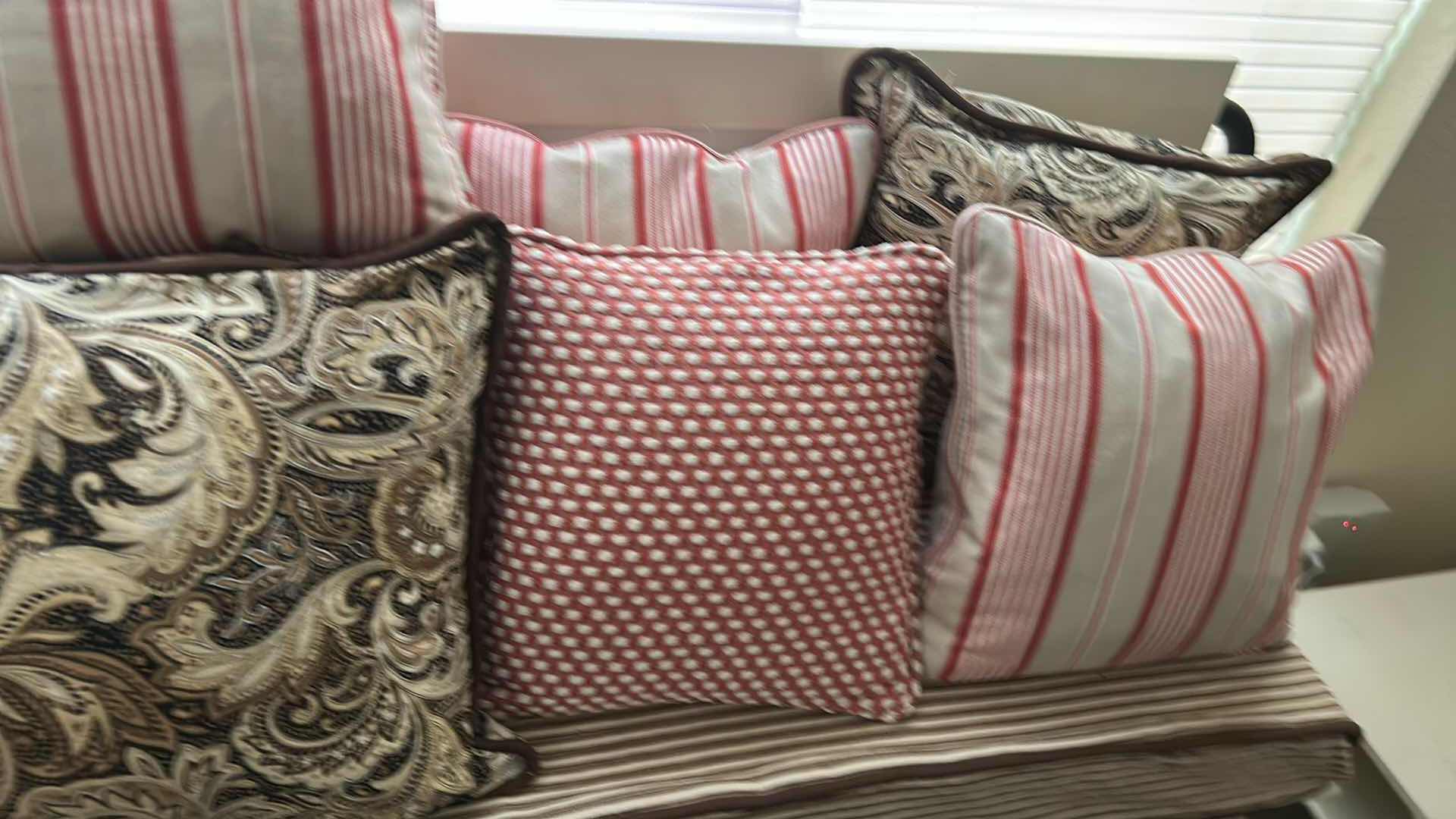 Photo 1 of 11-ASSORTED 10" X 10" PILLOWS