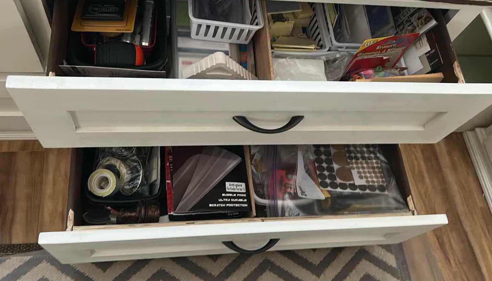 Photo 1 of CONTENTS OF 2 DRAWERS OFFICE SUPPLIES