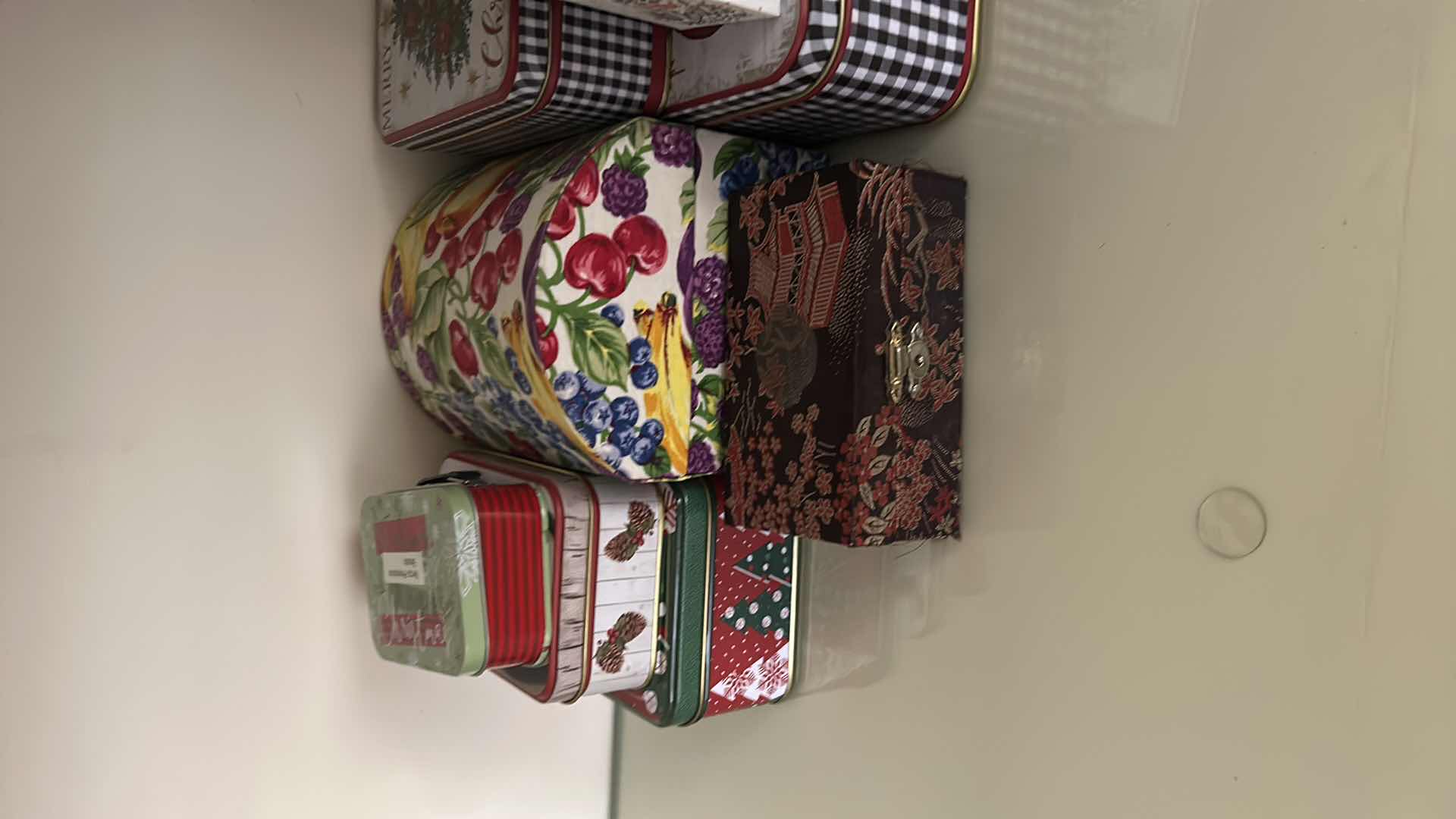 Photo 1 of 12- ASSORTED DECORATIVE TINS
