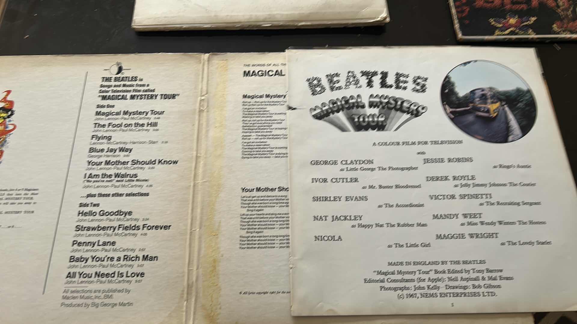 Photo 1 of 4-VINTAGE COLLECTION OF THE BEATLES ALBUM HELP SGT PEPPER MAGICAL MYSTERY TOUR THE WHITE ALBUM