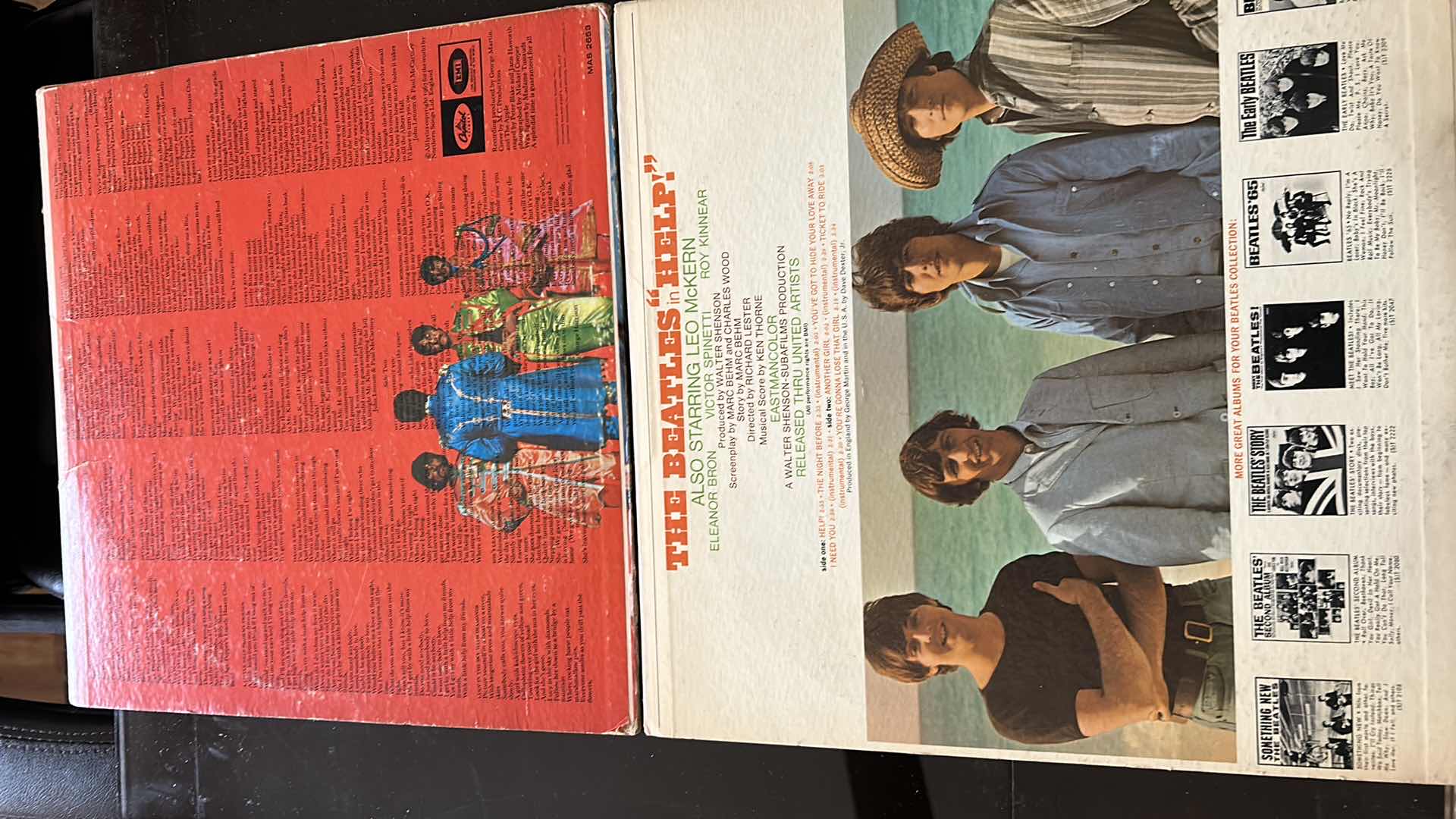 Photo 1 of 4-VINTAGE COLLECTION OF THE BEATLES ALBUM HELP SGT PEPPER MAGICAL MYSTERY TOUR THE WHITE ALBUM