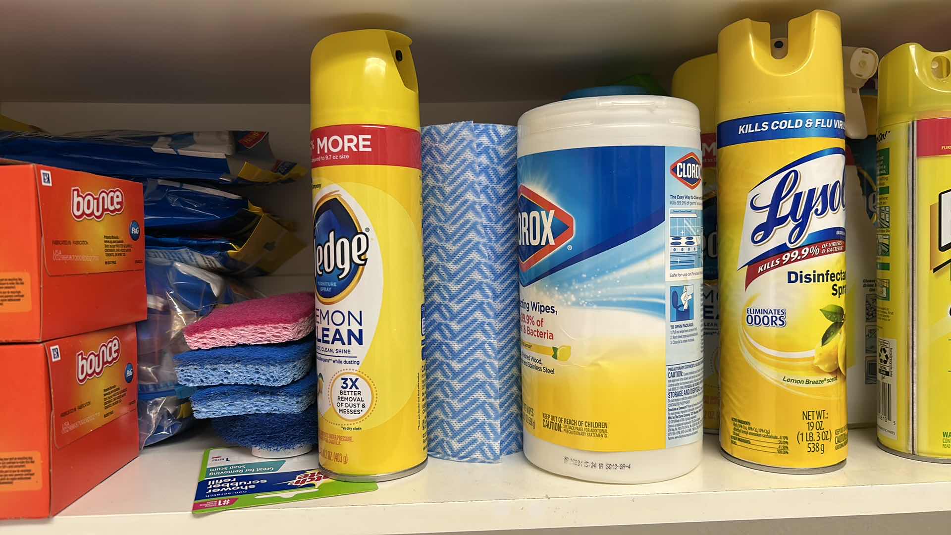 Photo 1 of CONTENTS OF CABINET CLEANING SUPPLIES