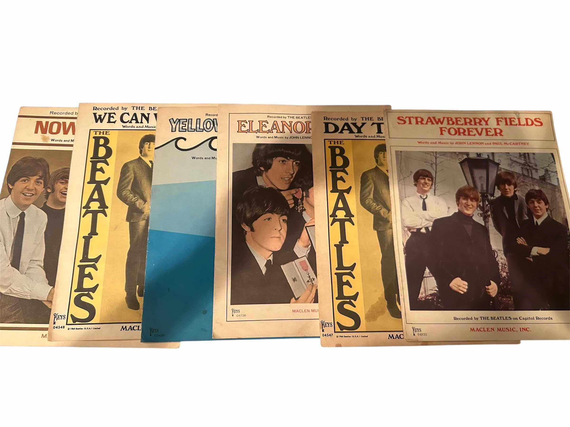 Photo 1 of 6- COLLECTION OF VINTAGE SHEET MUSIC FEATURING THE BEATLES