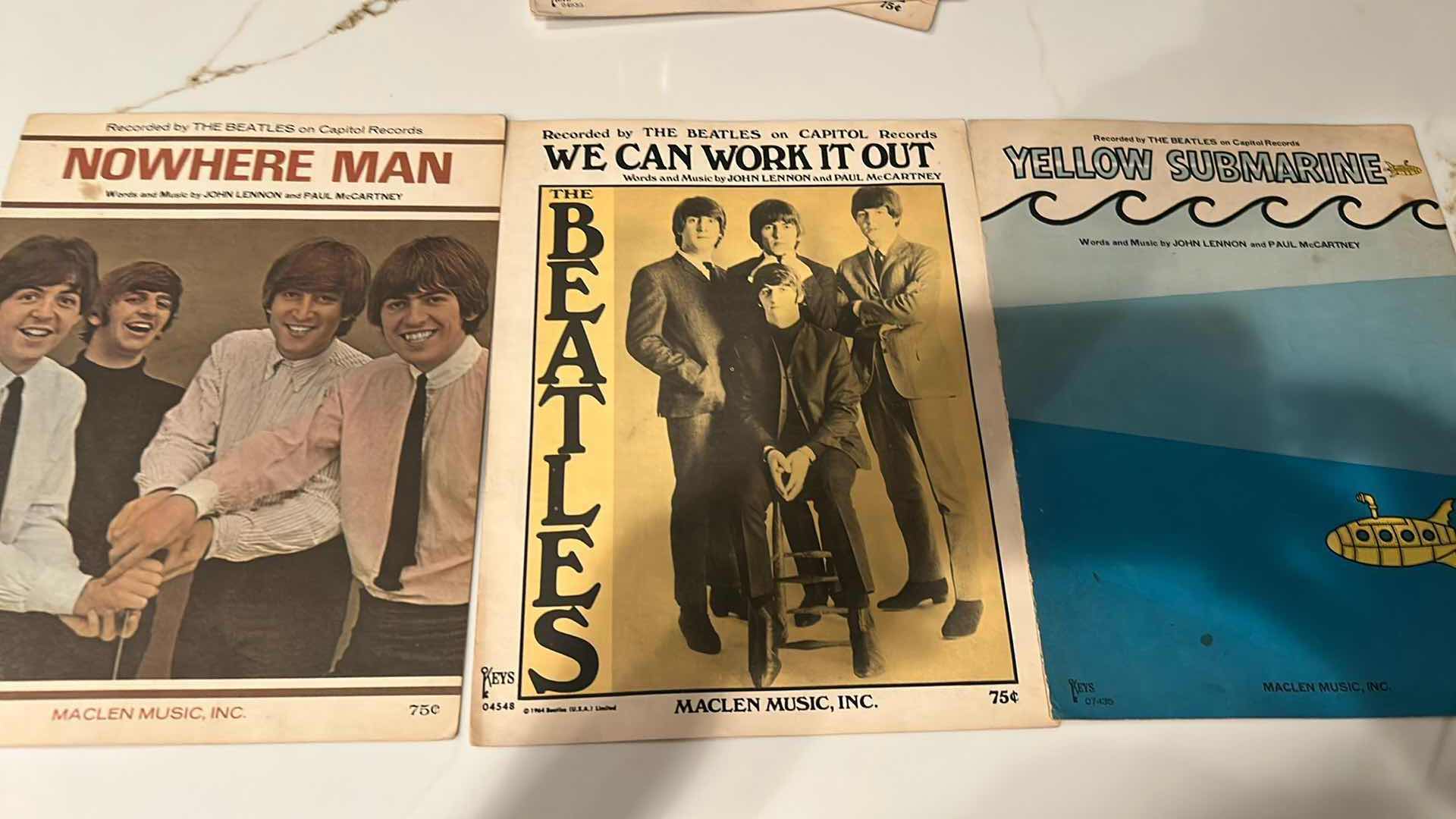 Photo 1 of 6- COLLECTION OF VINTAGE SHEET MUSIC FEATURING THE BEATLES