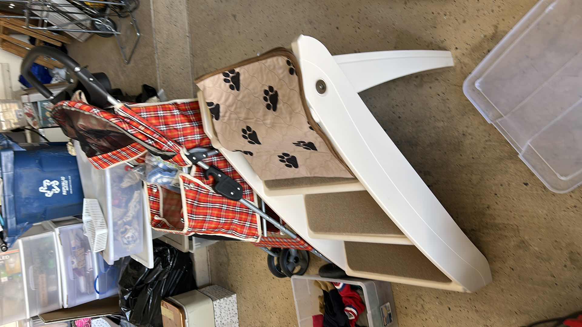 Photo 1 of DOG STROLLER, STAIRS, CLOTHING