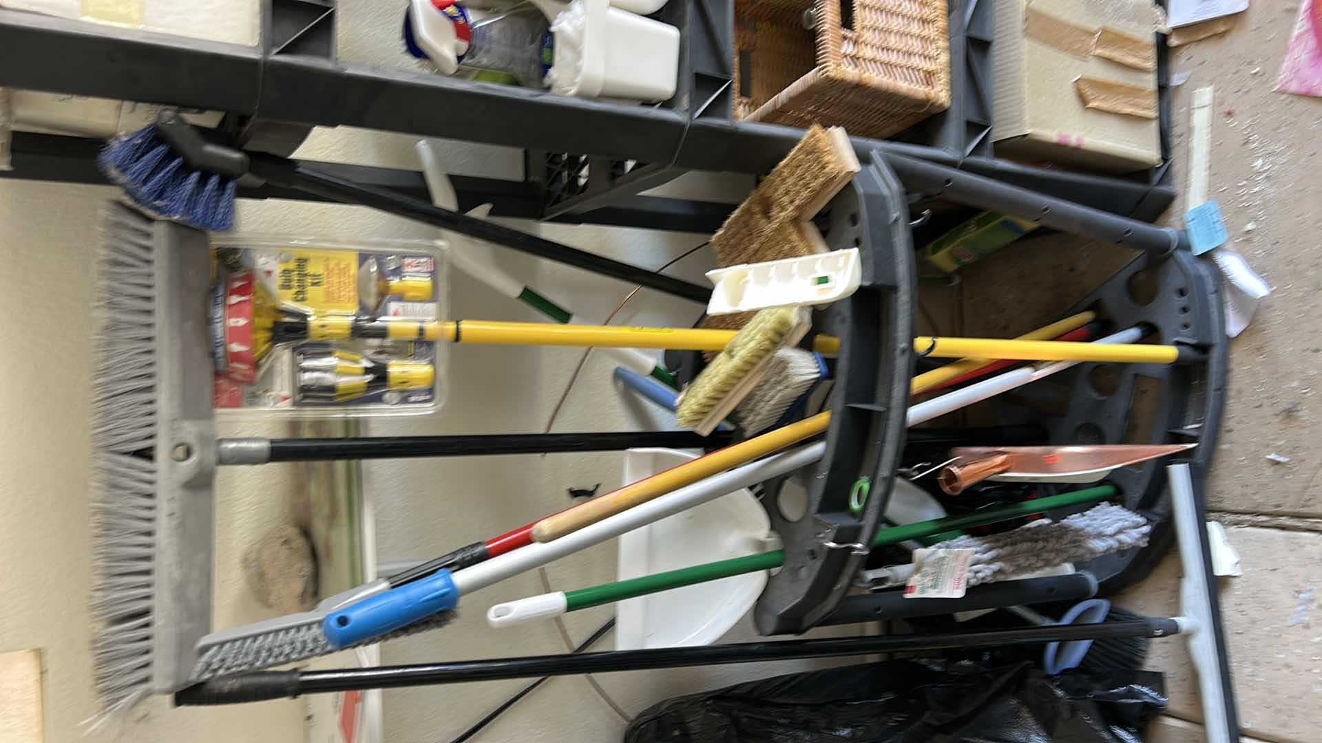 Photo 1 of CLEANING SUPPLIES AND CART