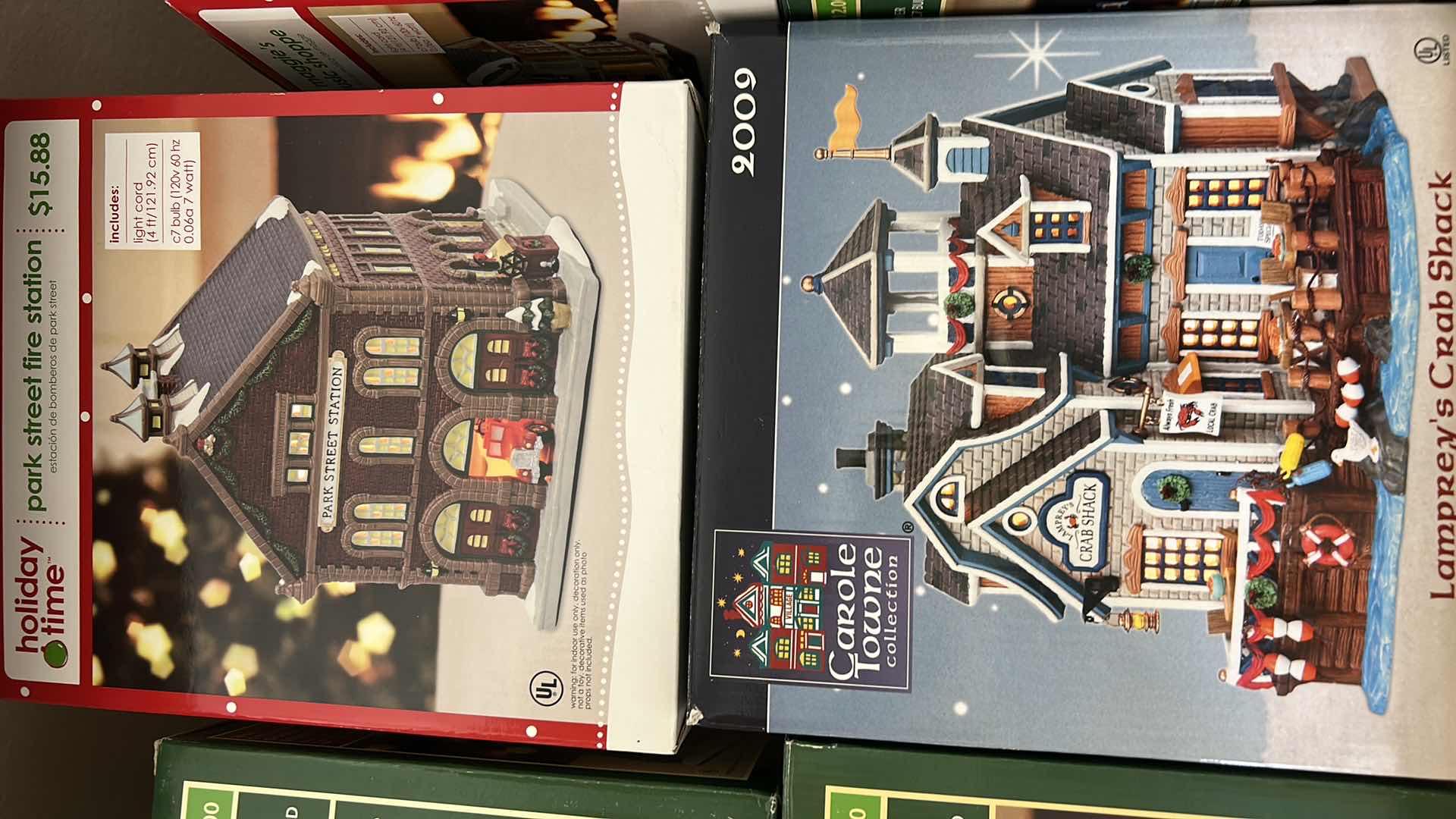 Photo 1 of CHRISTMAS VILLAGE PIECES AND LANTERNS