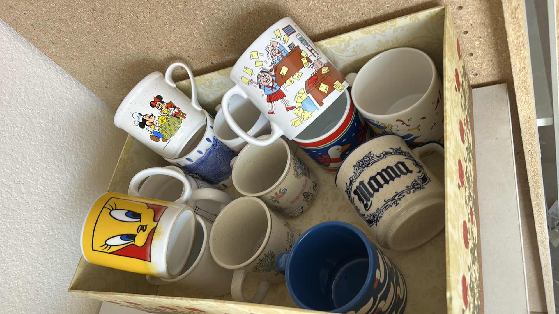 Photo 1 of CONTENTS ON 2 SHELVES- GAMES, HOUSEHOLD GOODS, COFFEE MUGS, BOWLS AND MORE