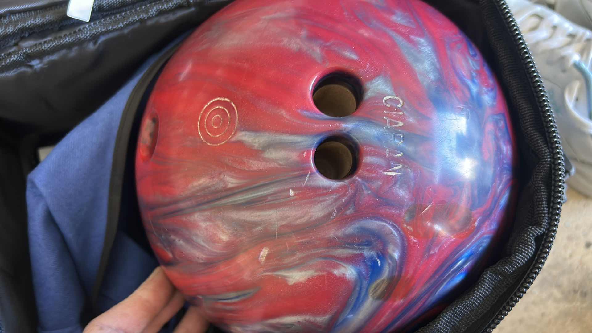 Photo 1 of BOWLING BALL, BAG, SHOES SIZE 8.5