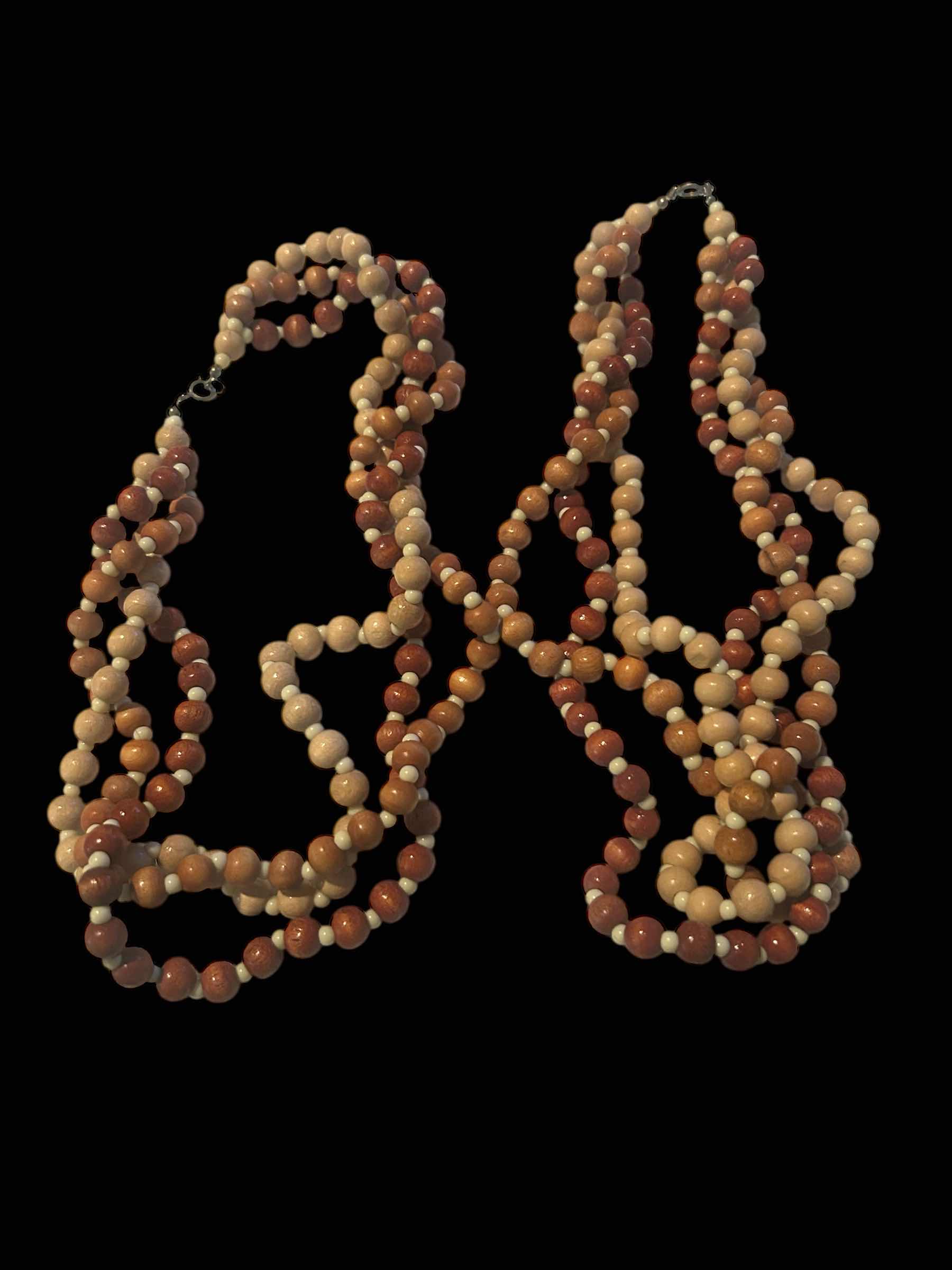 Photo 1 of 2 MULTI STRAND BOHO BEACH WOODEN BEAD NECKLACE