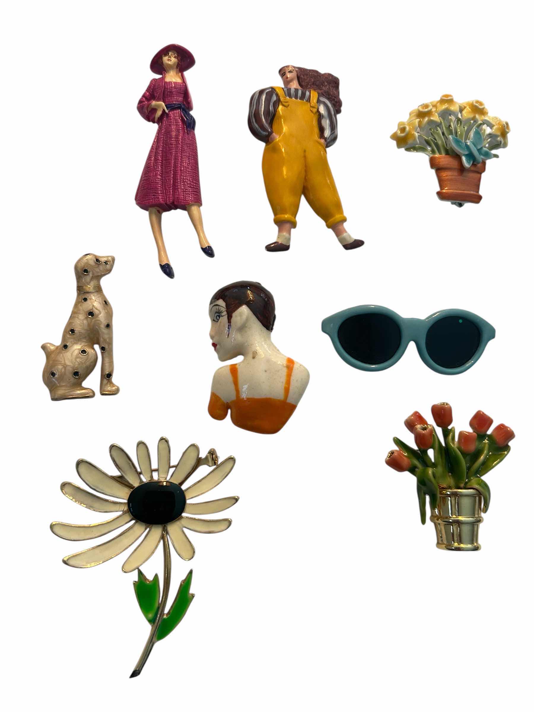 Photo 1 of 8- VINTAGE STYLE ENAMEL BROOCHES AND PINS