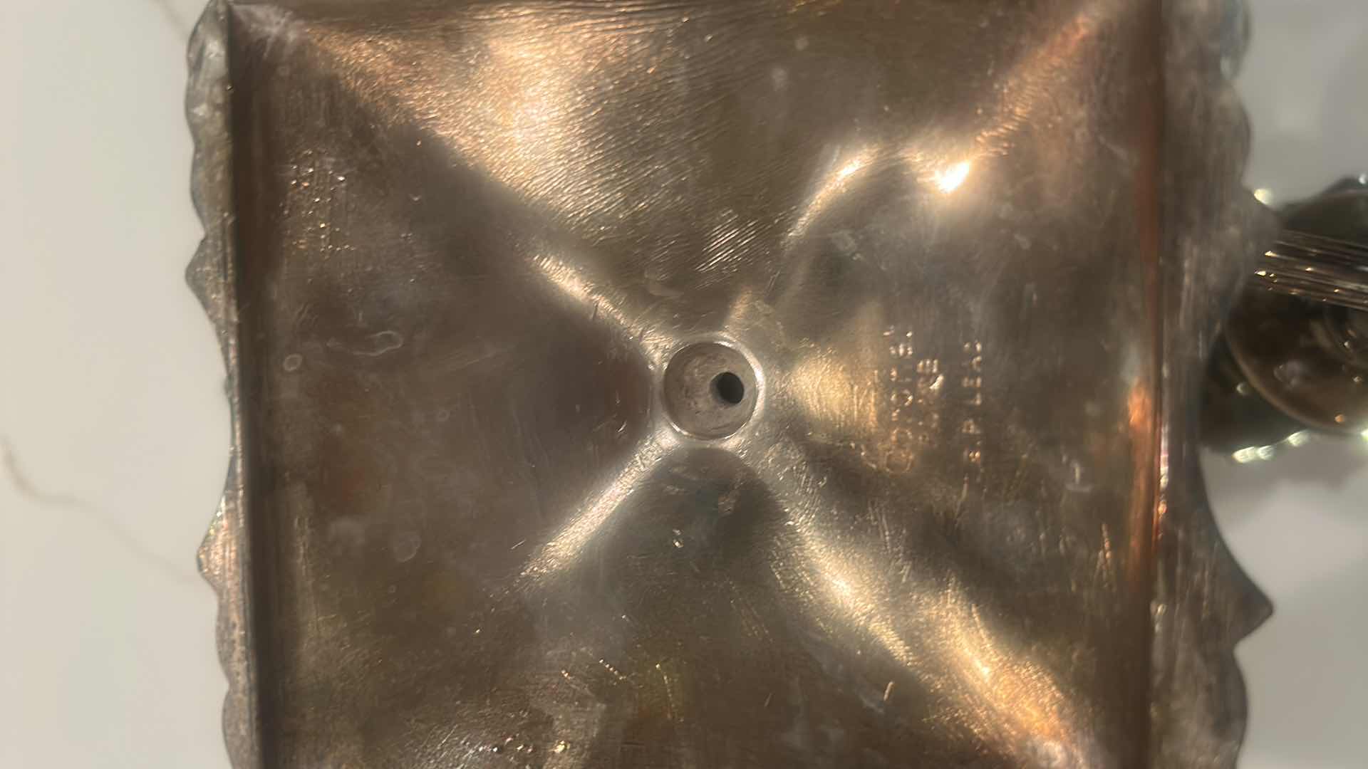 Photo 1 of ORNATE THREE ARM CANDELABRA W DECORATIVE TIERED BASE FROM CORONET PLACE