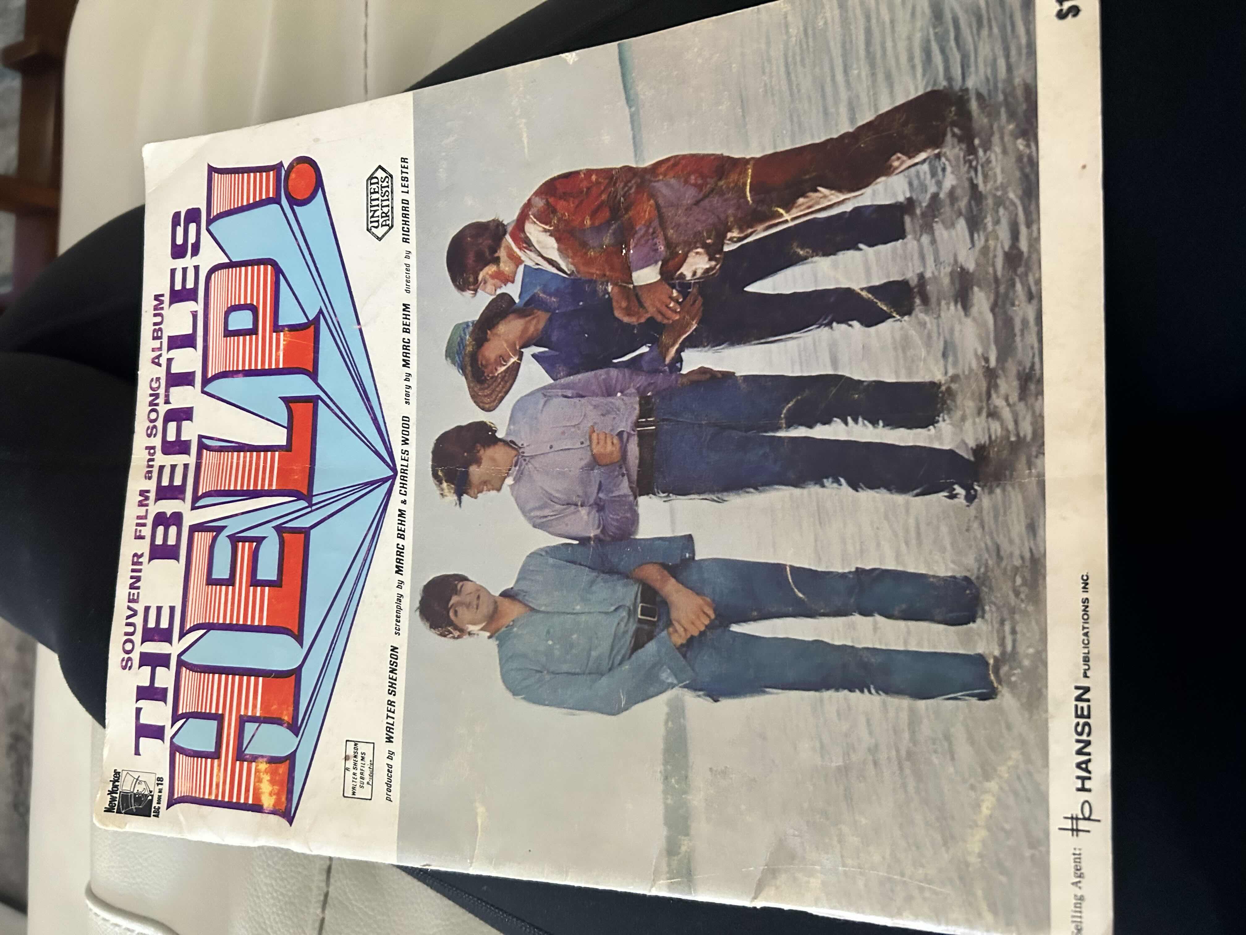 View 2 of VINTAGE 1965 " SOUVENIR FILM " SONG ALBUM SHEET MUSIC AND HARD COVER "HELP" BOOK BY RANDOM HOUSE