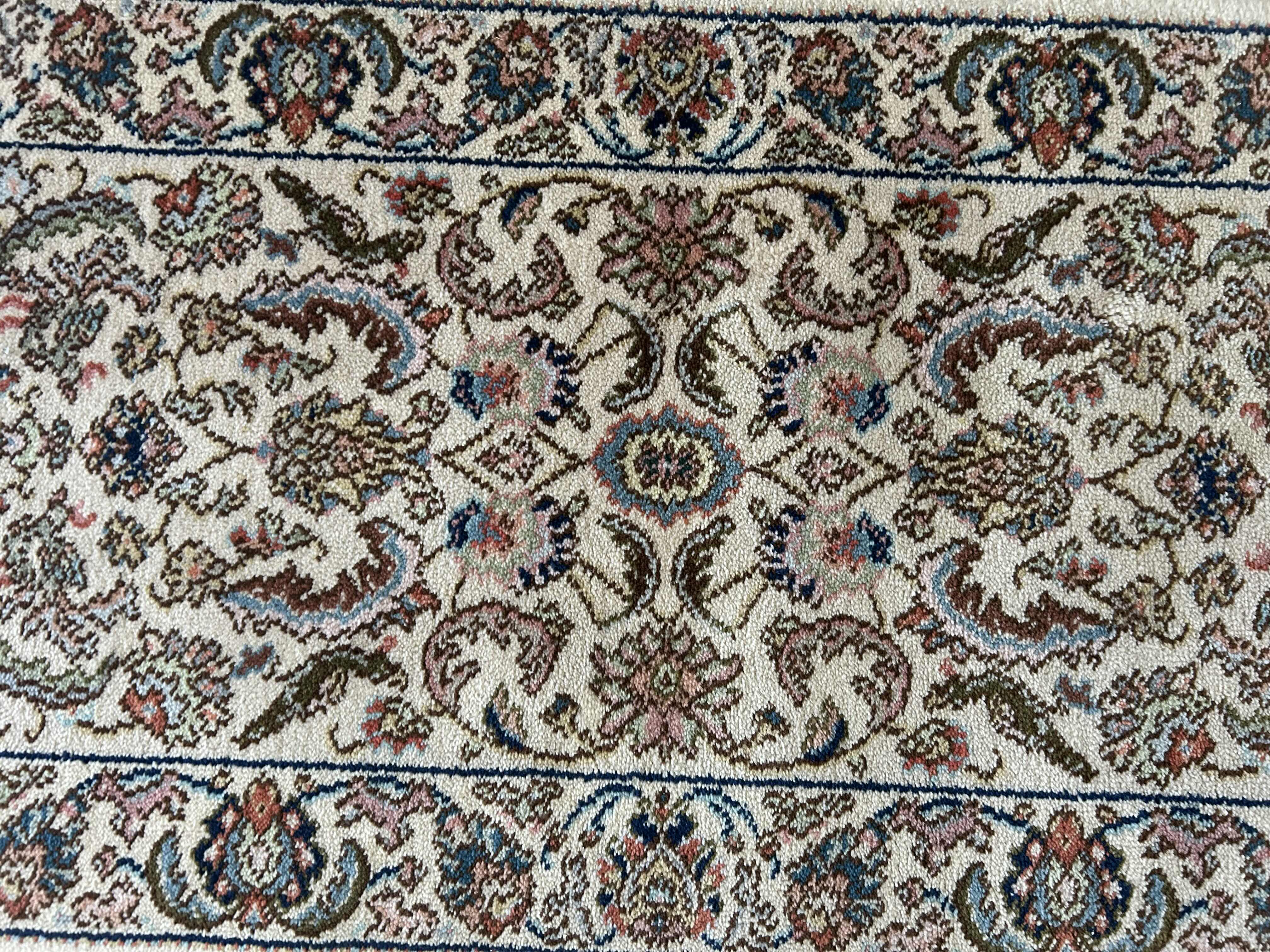 Photo 1 of VINTAGE KARASTAN TABRIZ WOOL SCATTER RUG 2'X 4'