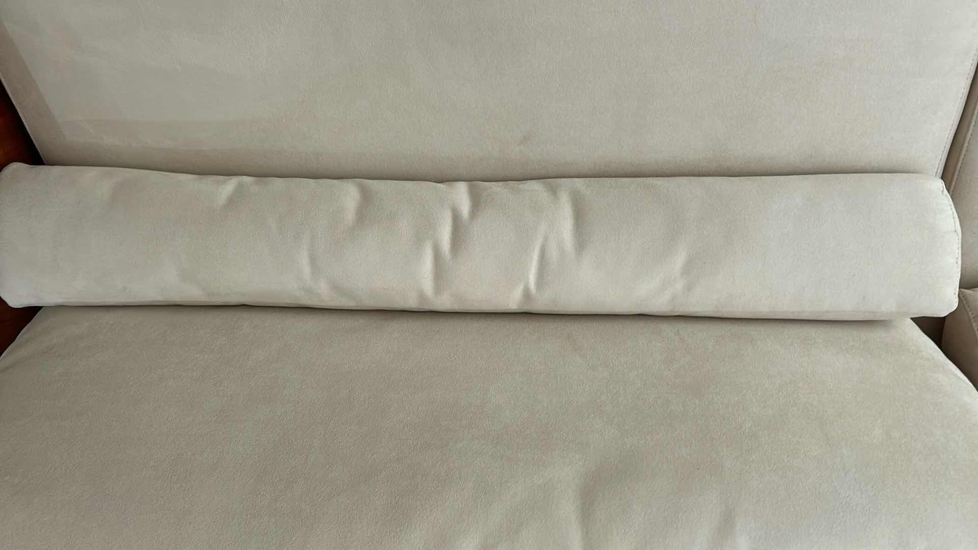 Photo 1 of 8' SUPER ROY MODULAR ROSEWOOD SOFA W SUEDE FABRIC CUSHIONS