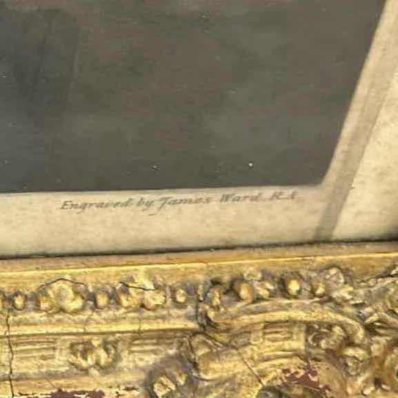 Photo 1 of GOLD ORNATE FRAMED JAMES WARD "POULTRY MARKET " 27" X 22"