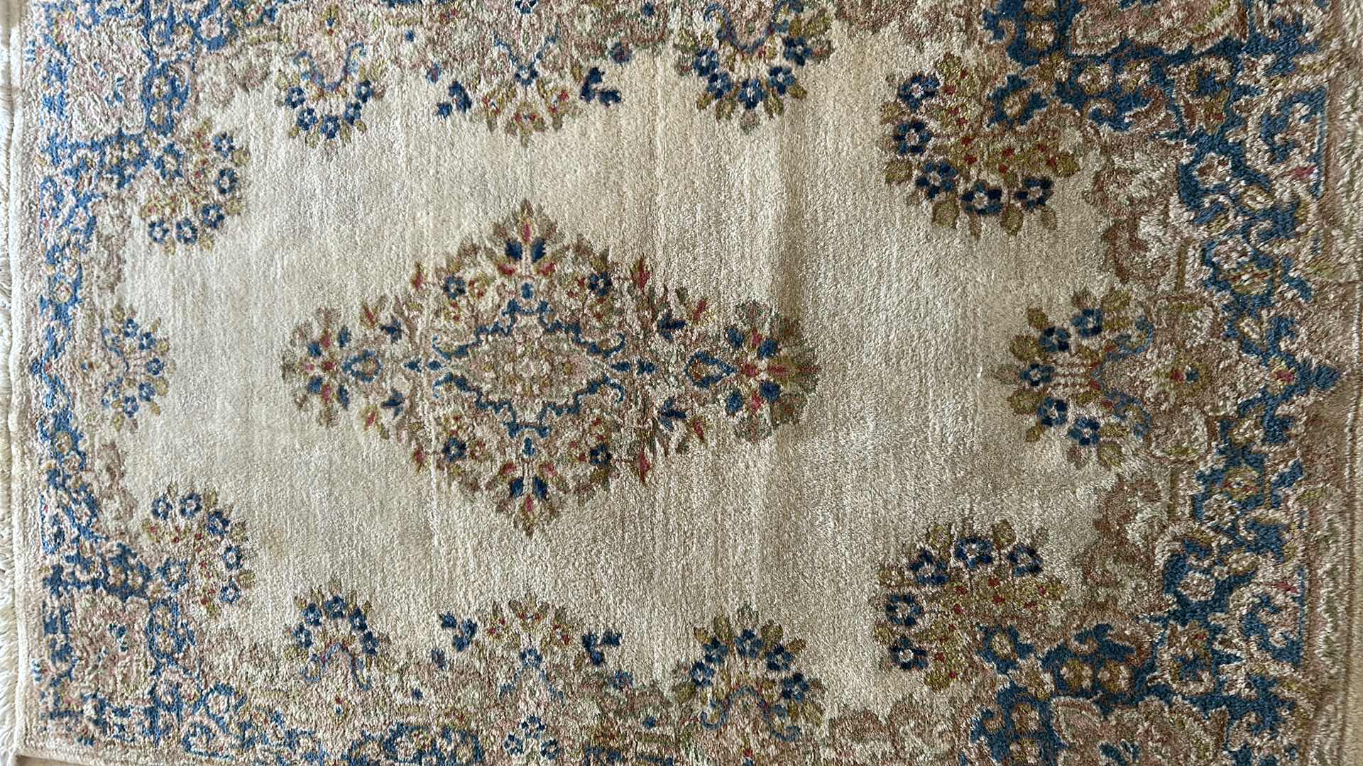 Photo 1 of VINTAGE HAND KNOTTED PERSIAN KERMAN RUG W  FRINGE 6'X 4'