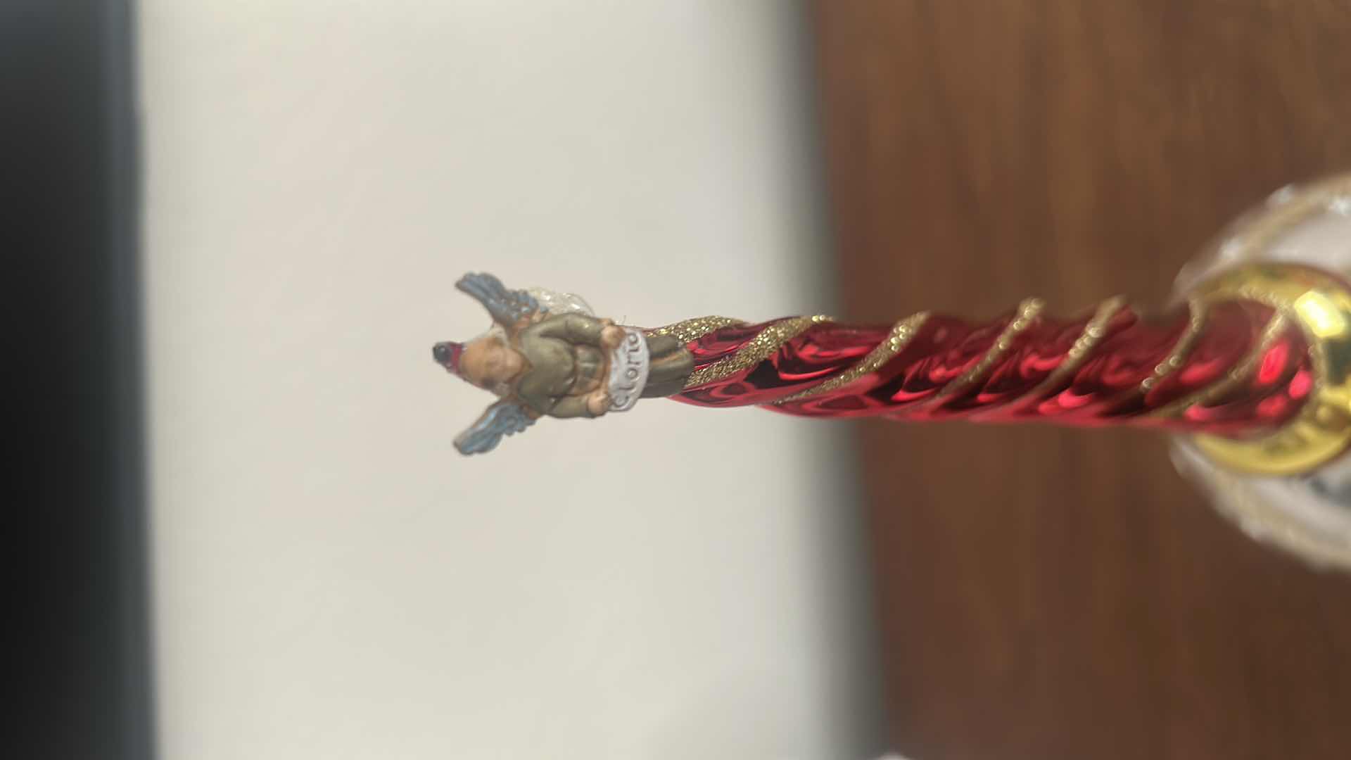 Photo 1 of CHRISTOPHER RADKO "O HOLY NIGHT" NATIVITY FINIAL COLLECTABLE GLASS CHRISTMAS TREE TOPPER H 17"