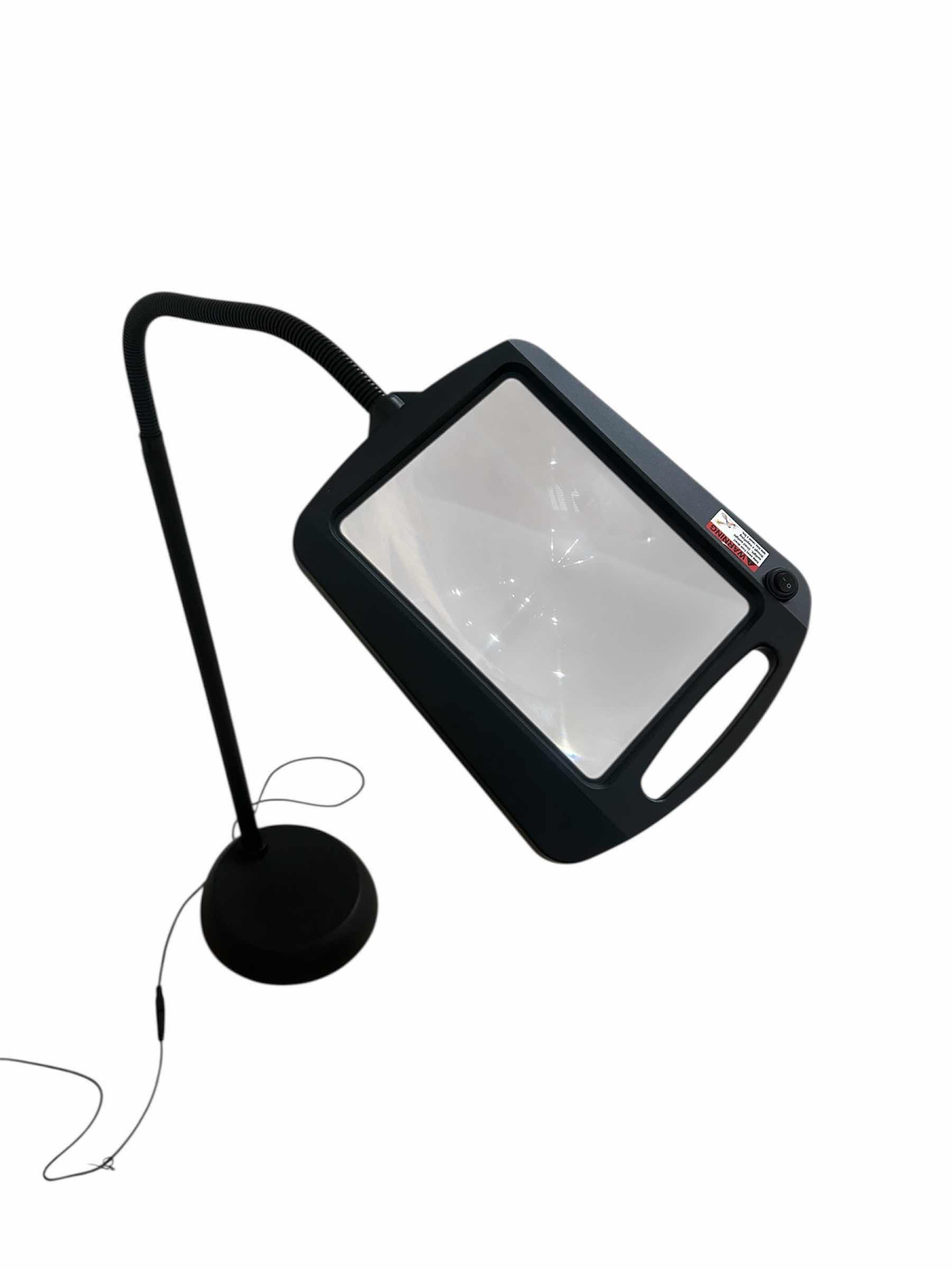 Photo 1 of BLACK FULL PAGE FLEXIBLE GOOSENECK VIEWING MAGNIFYING FLOOR LAMP