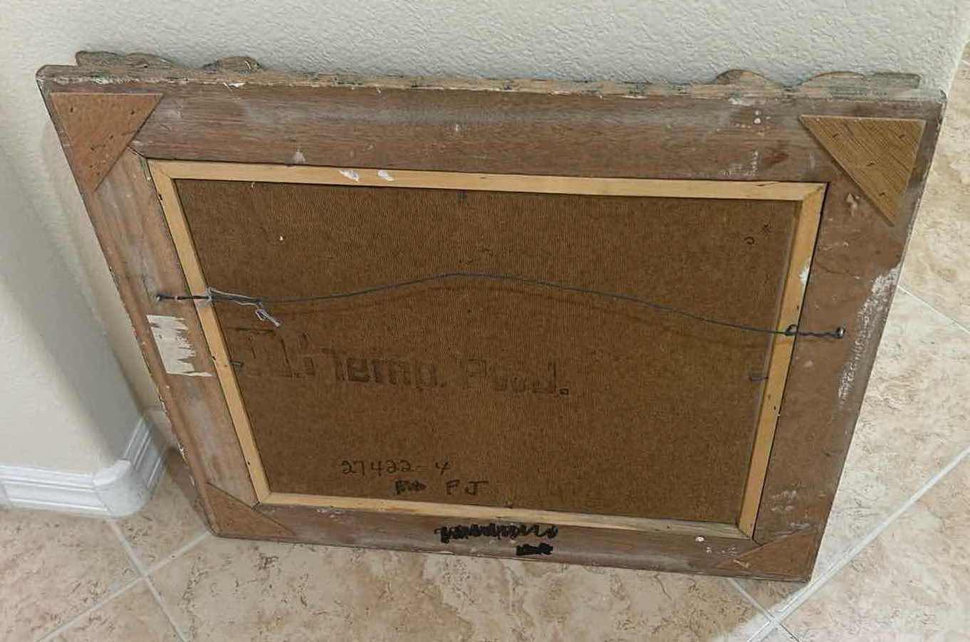 Photo 1 of ORNATE FRAMED IMPRESSIONIST FIGURAL LANDSCAPE BY MAURICE MONNARD SIGNED 26" X 22"