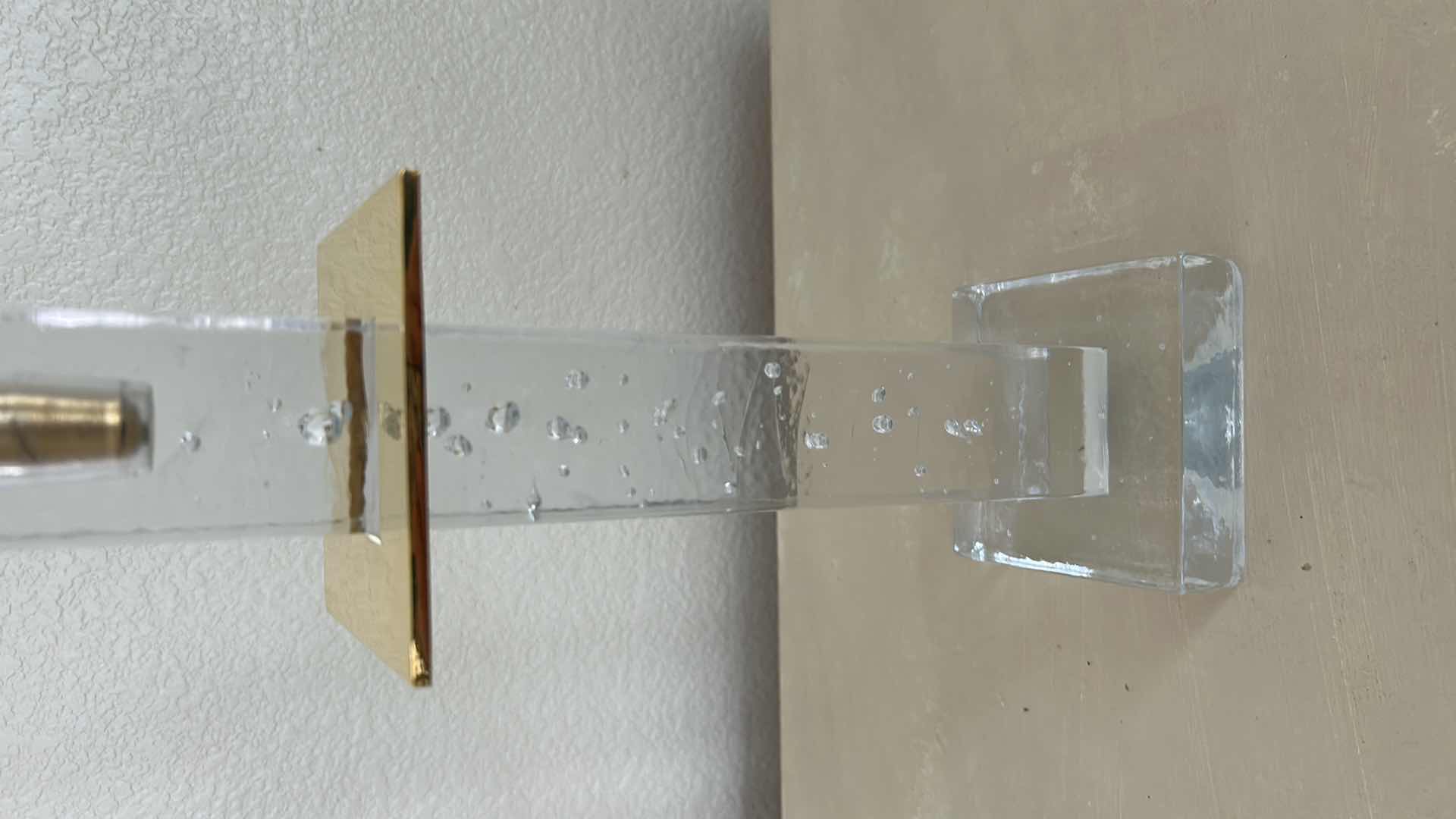 Photo 1 of KOSTA BODA ICE PILLAR TOWER CANDLESTICK FROM SWEDEN H 24"