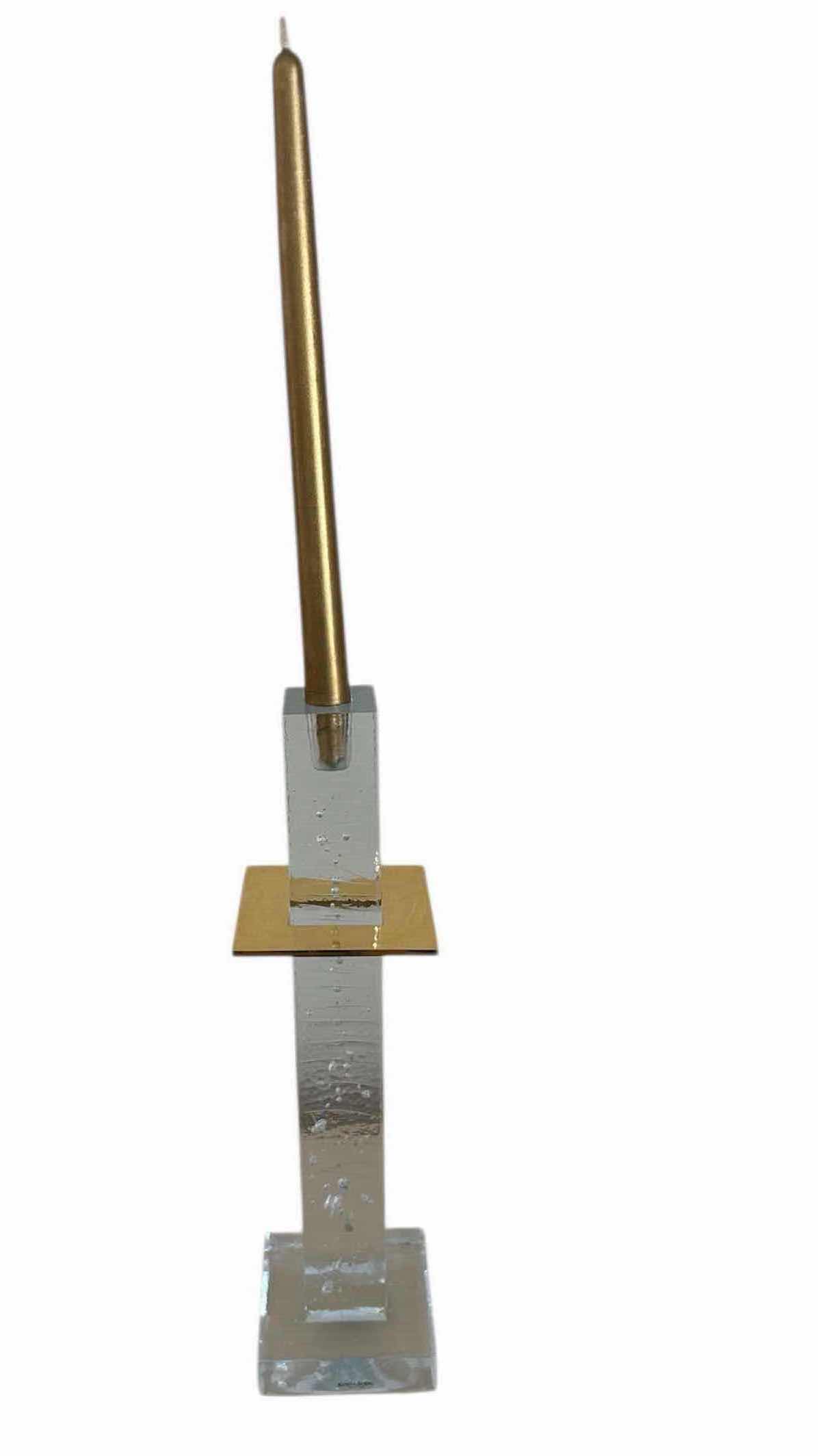 Photo 1 of KOSTA BODA ICE PILLAR TOWER CANDLESTICK FROM SWEDEN H 27"