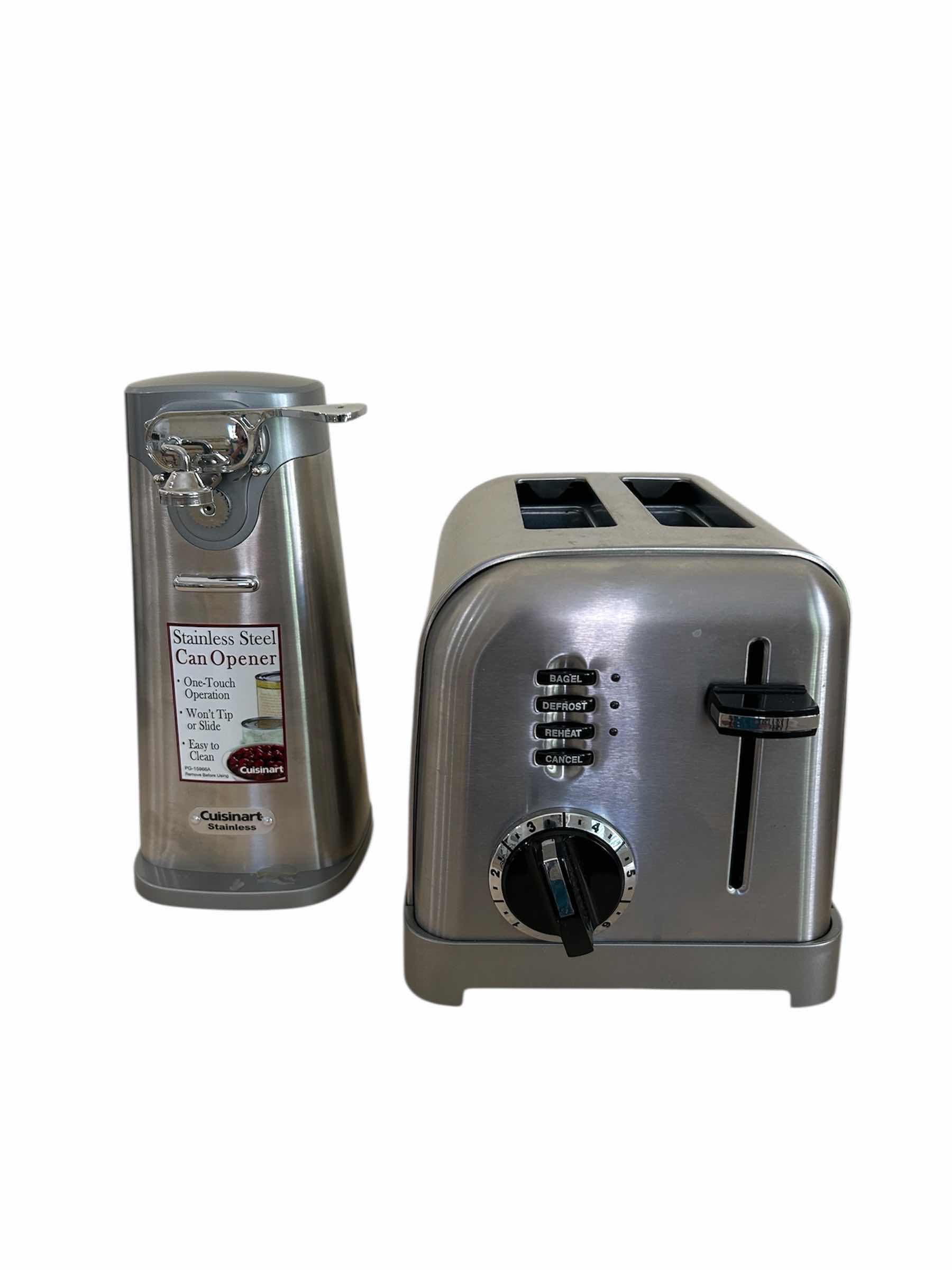 Photo 1 of CUISINART STAINLESS STEEL TOASTER & ONE TOUCH CAN OPENER
