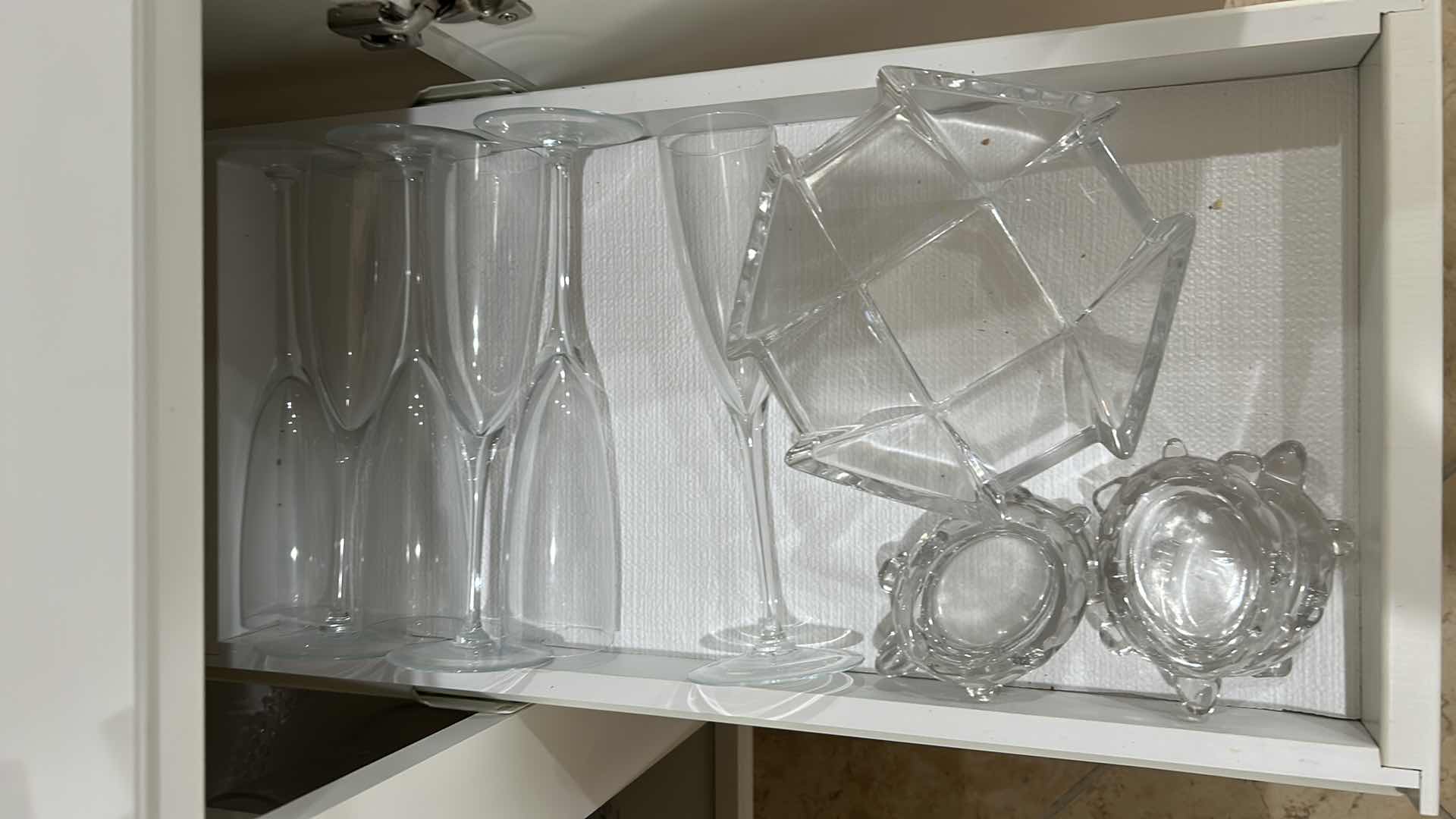 Photo 1 of CONTENTS OF CABINET GLASS ASHTRAYS GLASS TRAYS
