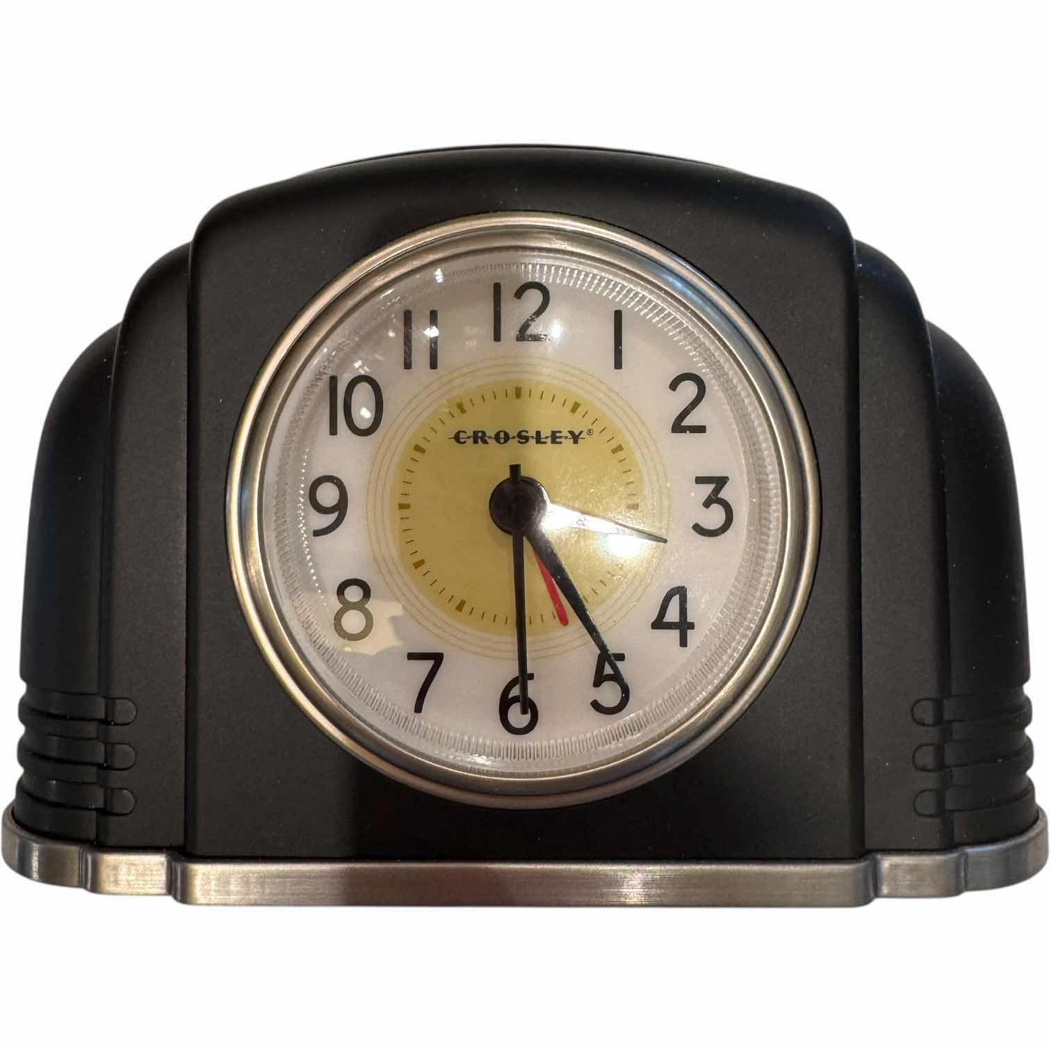 Photo 1 of CROSLEY ANALOG CLOCK INTERDESIN BLACK/METAL H6.5”