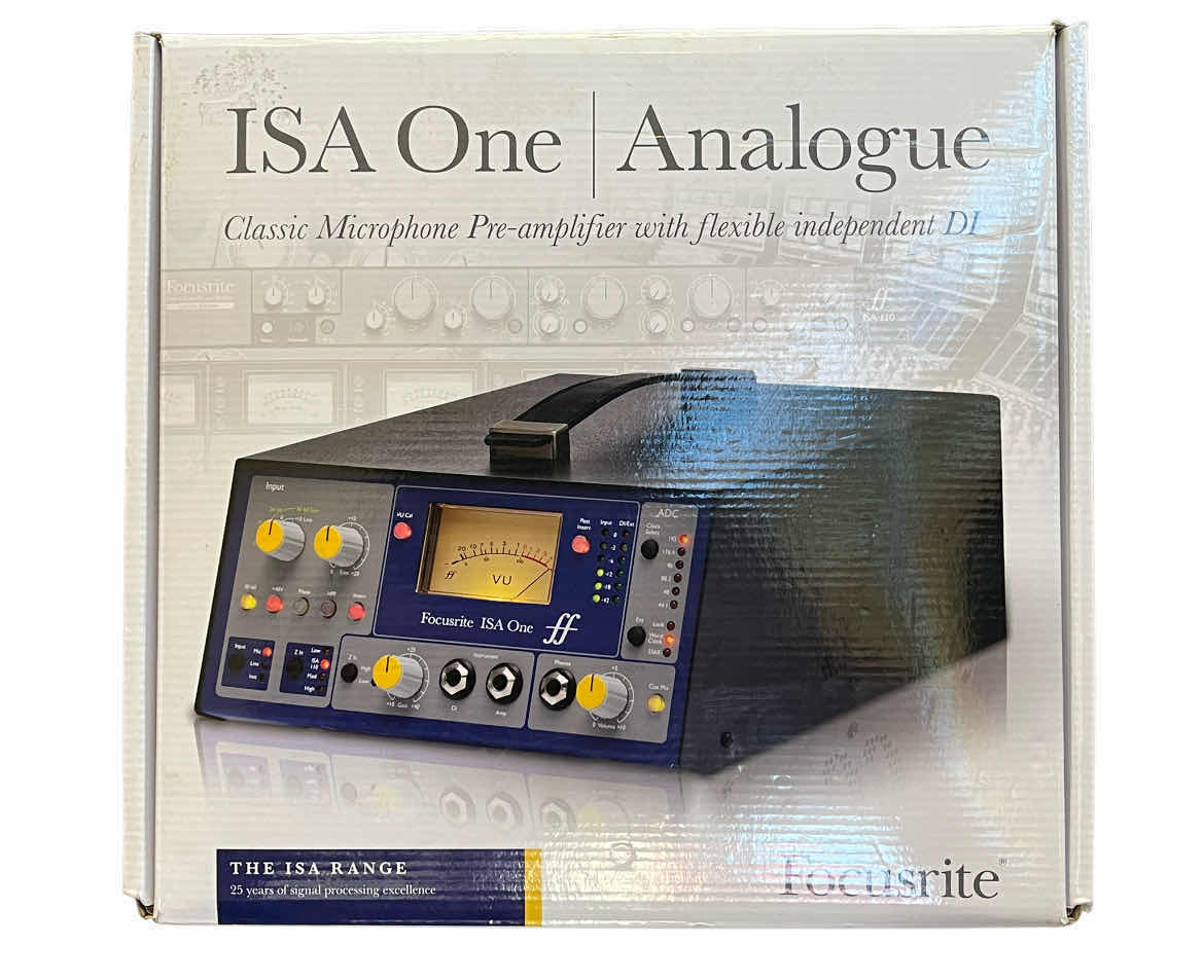 Photo 1 of NIB FOCUSRITE ISA ONE ANALOGUE FLEXIBLE INDEPENDENT DI CLASSIC MICROPHONE PRE-AMPLIFIER $600