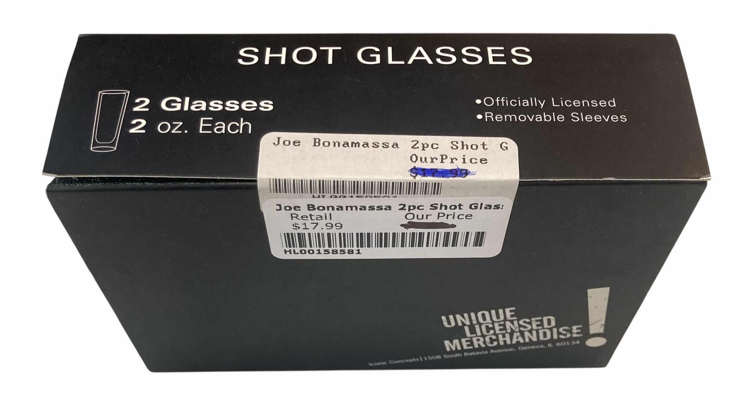 Photo 1 of NEW ICONIC CONCEPTS JOE BONAMASSA SHOT GLASSES 2-PACK