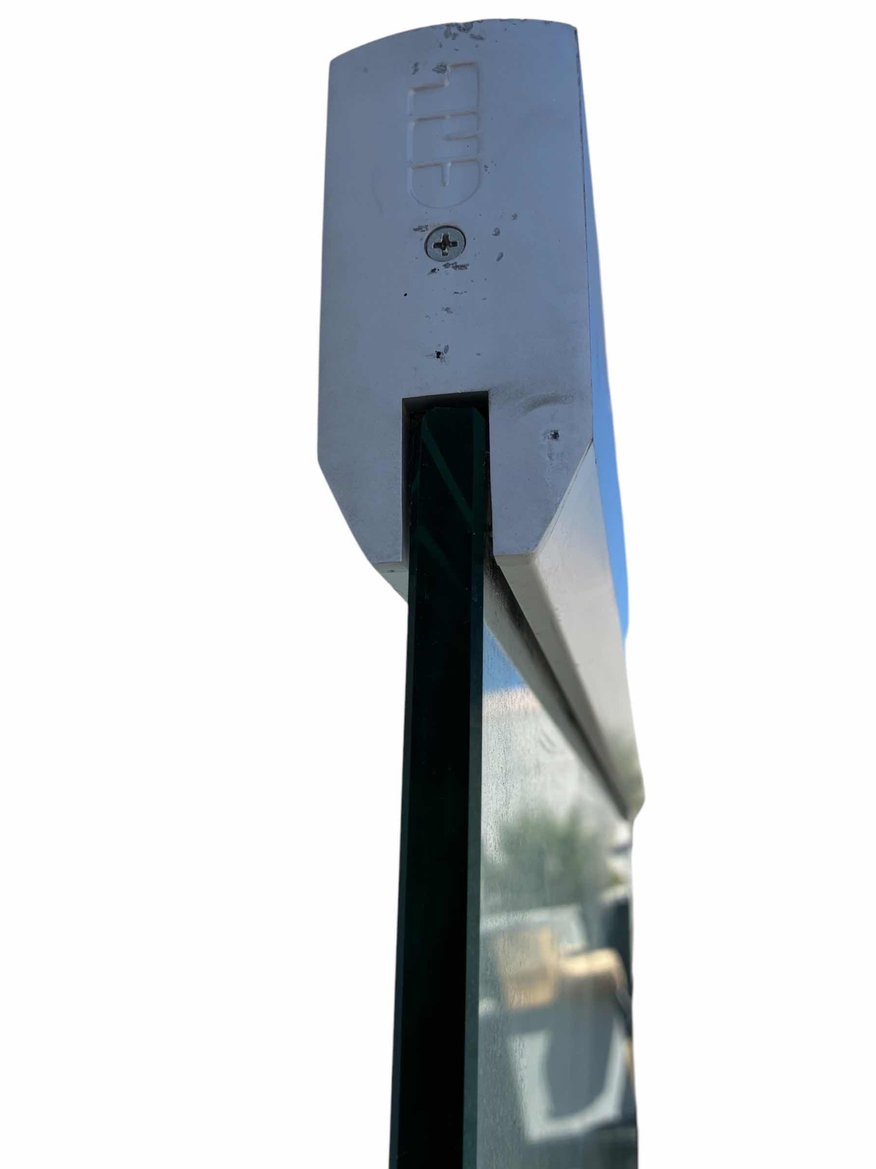 Photo 1 of FHC 0.5” THICK TEMPERED CLEAR GLASS & BRUSHED STAINLESS FRONT ENTRY DOOR 36” X 2” H84” (READ NOTES)