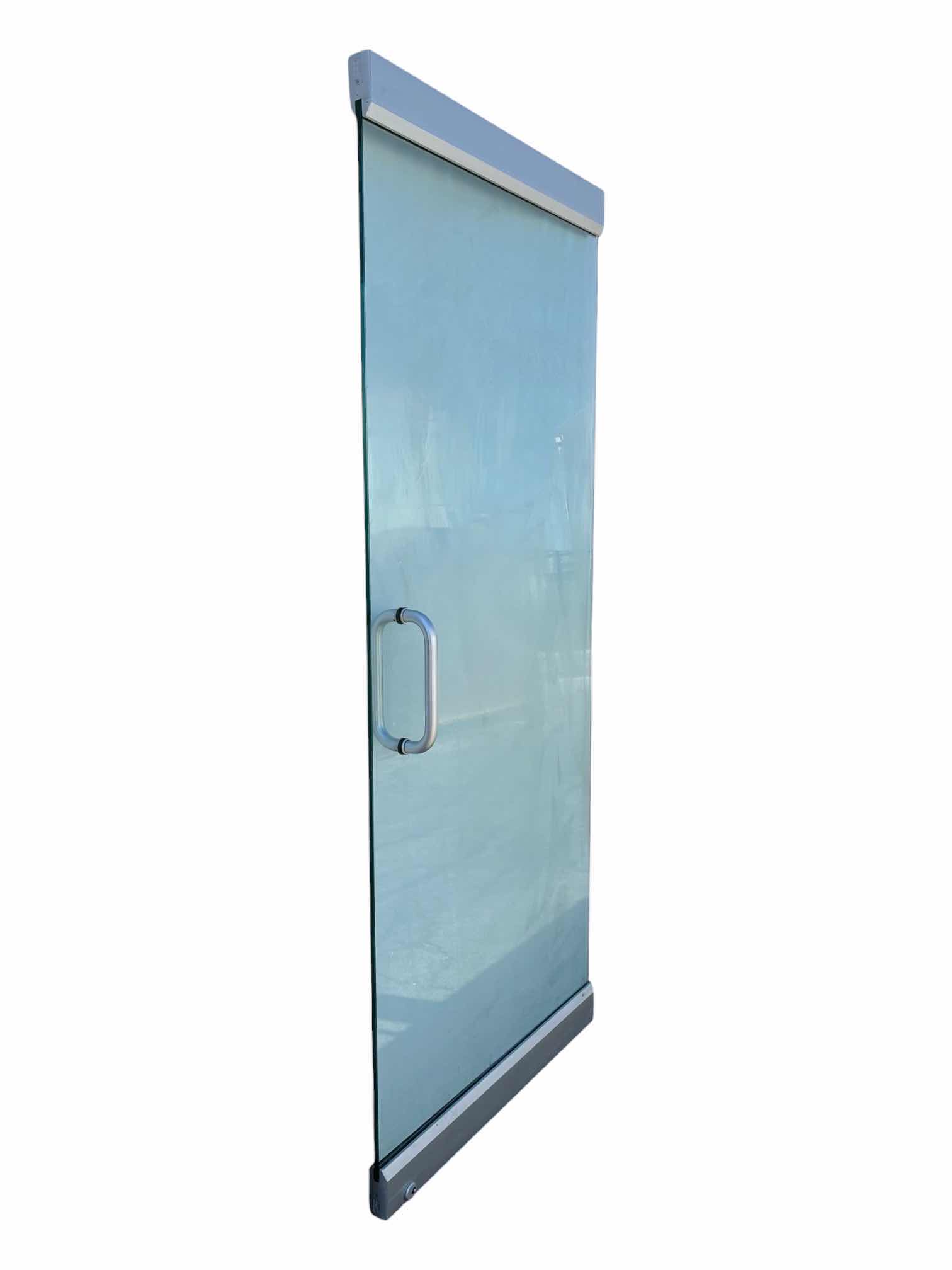 Photo 1 of FHC 0.5” THICK TEMPERED CLEAR GLASS & BRUSHED STAINLESS FRONT ENTRY DOOR 36” X 2” H84” (READ NOTES)