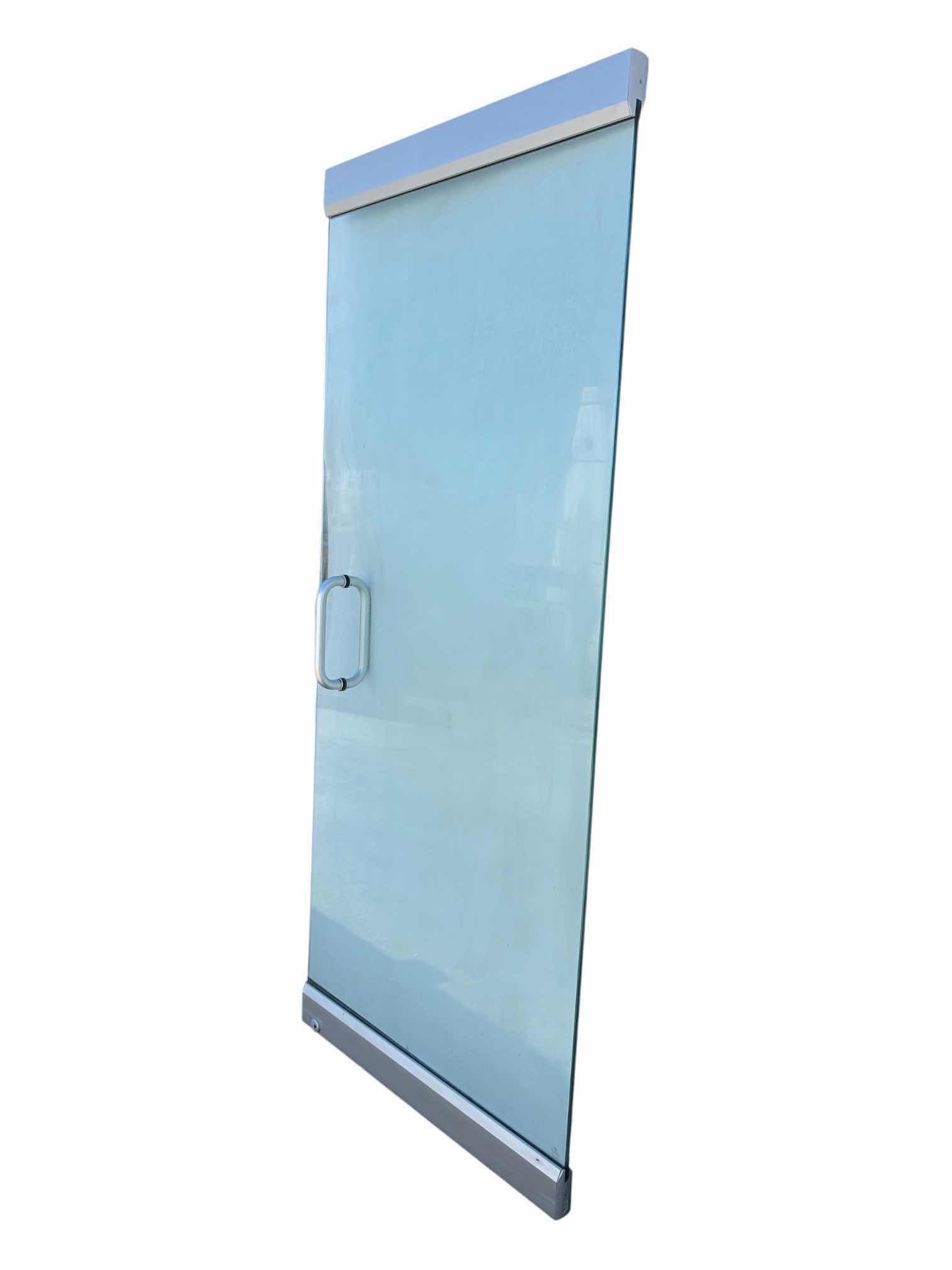 Photo 1 of FHC 0.5” THICK TEMPERED CLEAR GLASS & BRUSHED STAINLESS FRONT ENTRY DOOR 36” X 2” H84” (READ NOTES)