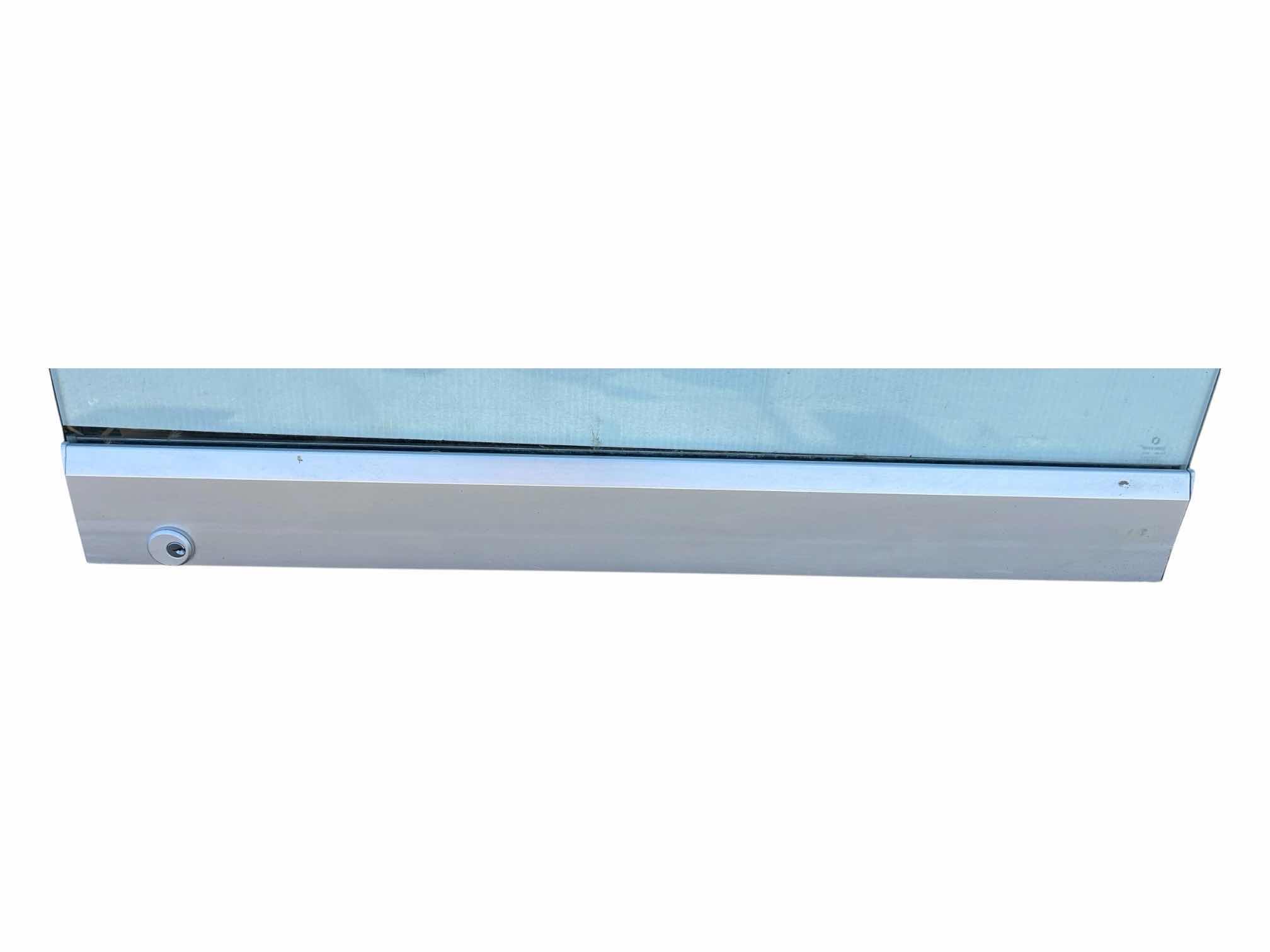Photo 1 of FHC 0.5” THICK TEMPERED CLEAR GLASS & BRUSHED STAINLESS FRONT ENTRY DOOR 36” X 2” H84” (READ NOTES)