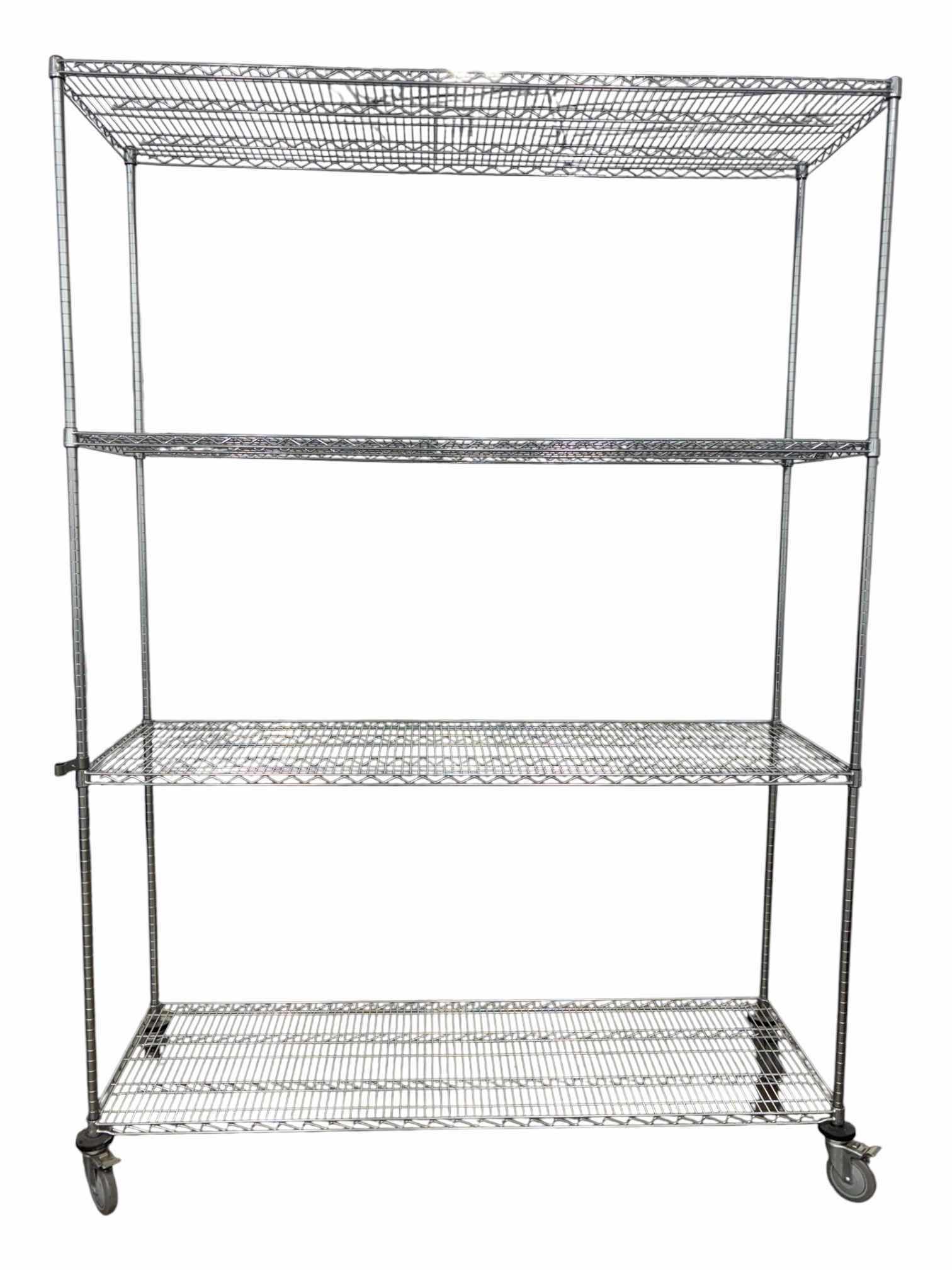 Photo 1 of NEXEL STAINLESS STEEL ROLLING METRO RACK 48” X 24” H102”