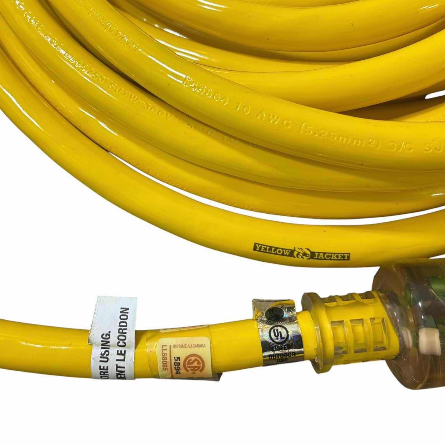 Photo 1 of YELLOW JACKET 100’ 10AWG WATER RESISTANT EXTENSION CORD