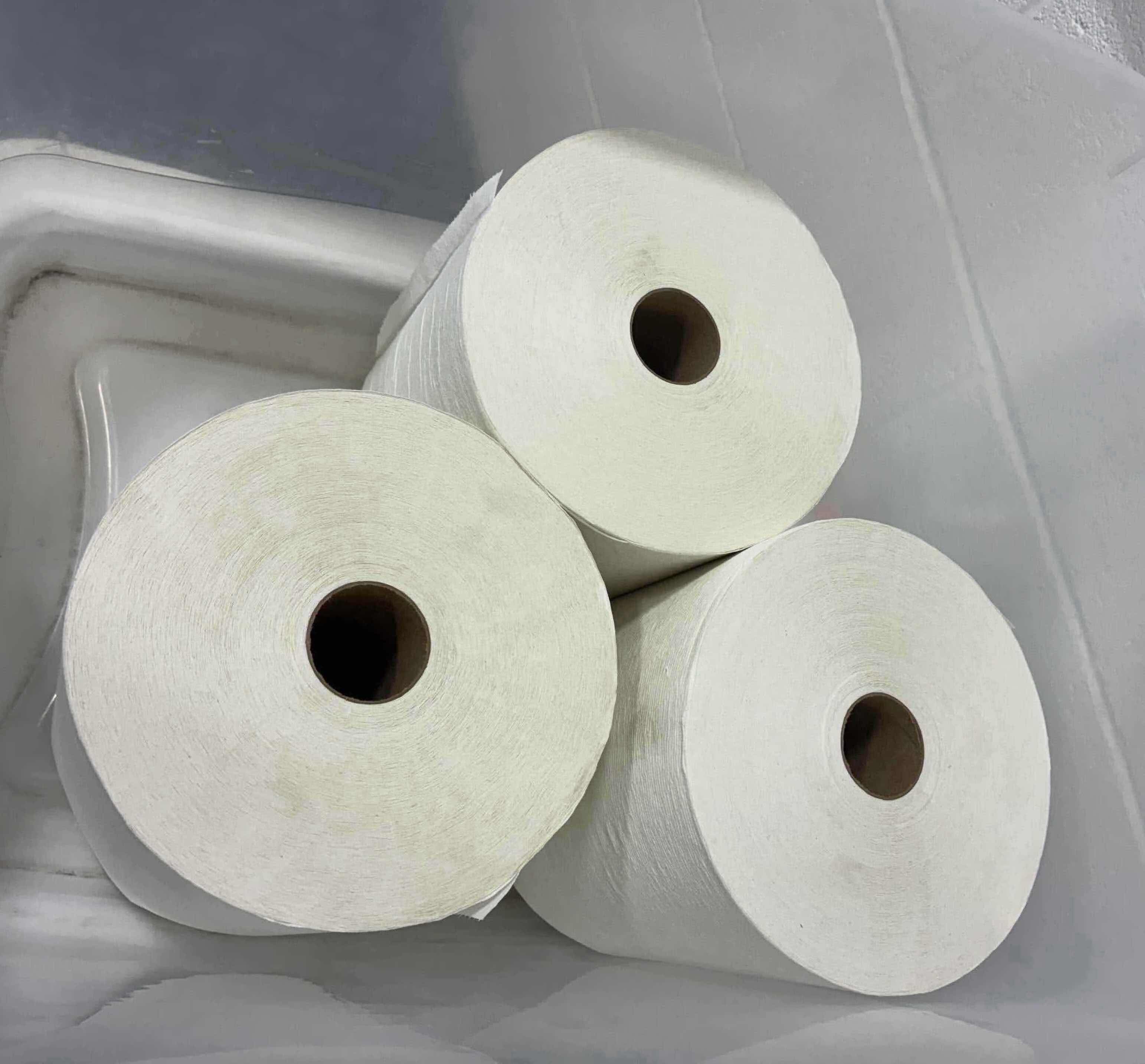 Photo 1 of COMMERCIAL PAPER TOWEL ROLLS (11) W STORAGE BINS (3)