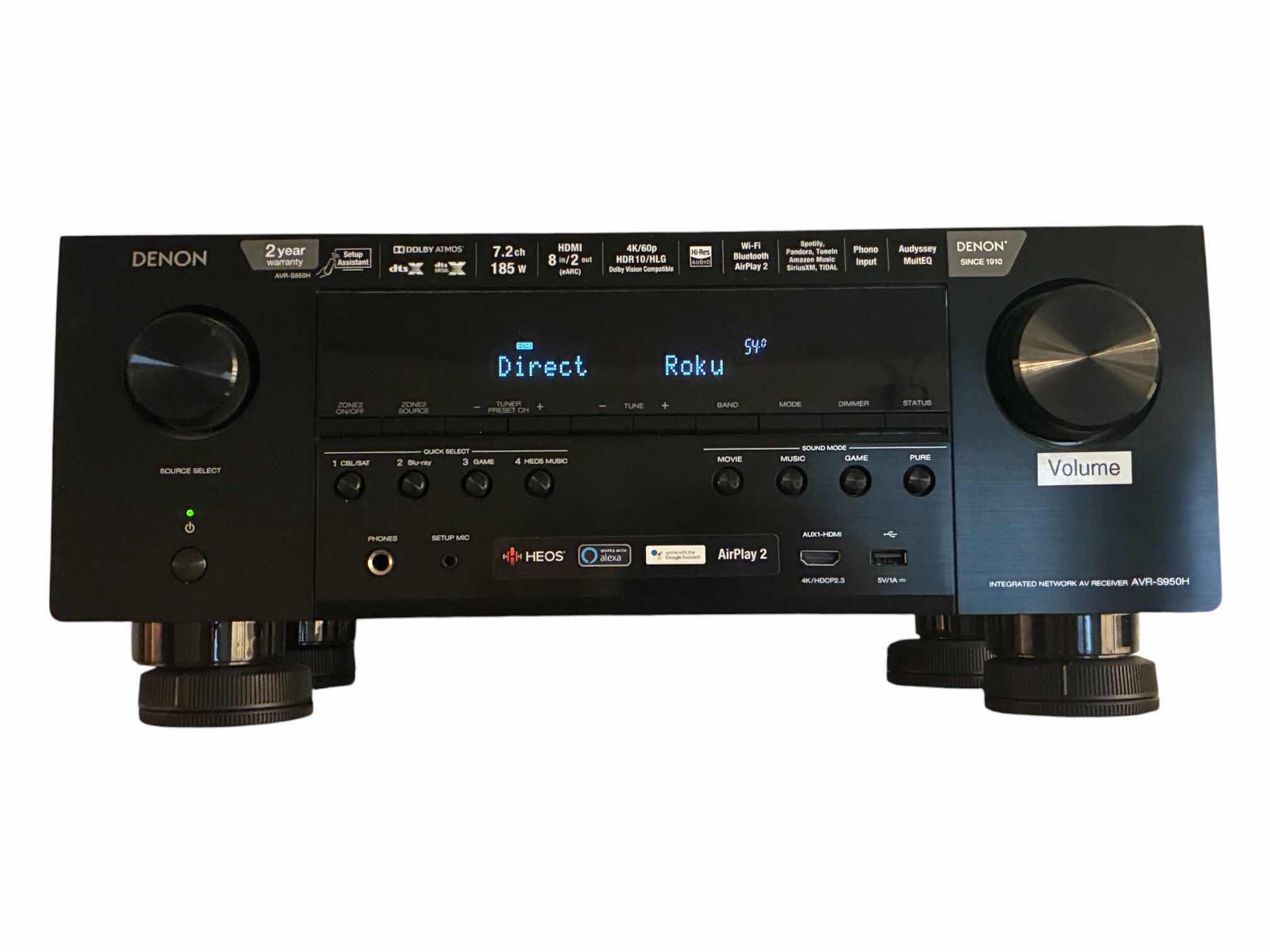 Photo 1 of DENON INTEGRATED NETWORK AV RECEIVER AVR-S950H W REMOTE