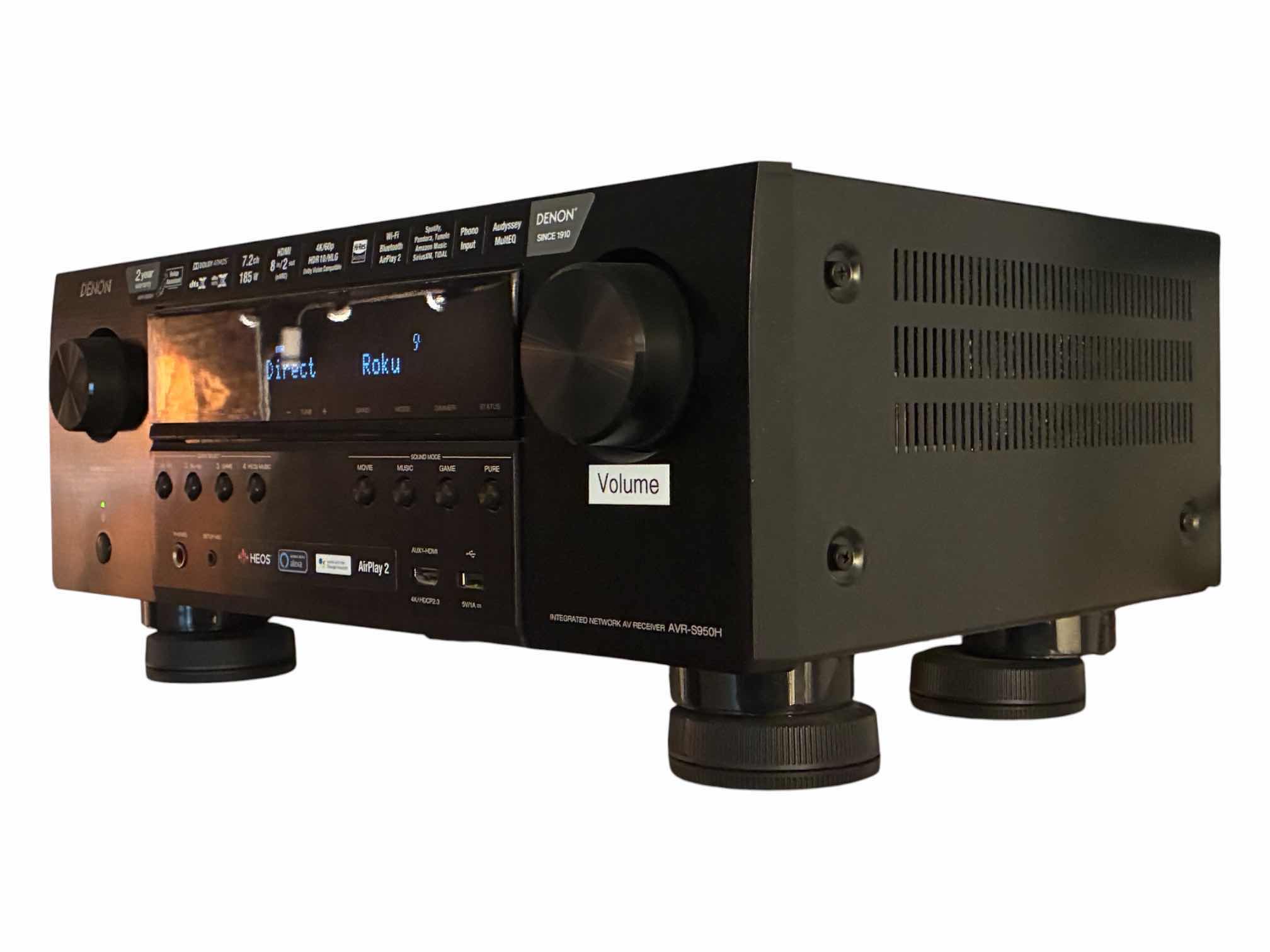 Photo 1 of DENON INTEGRATED NETWORK AV RECEIVER AVR-S950H W REMOTE