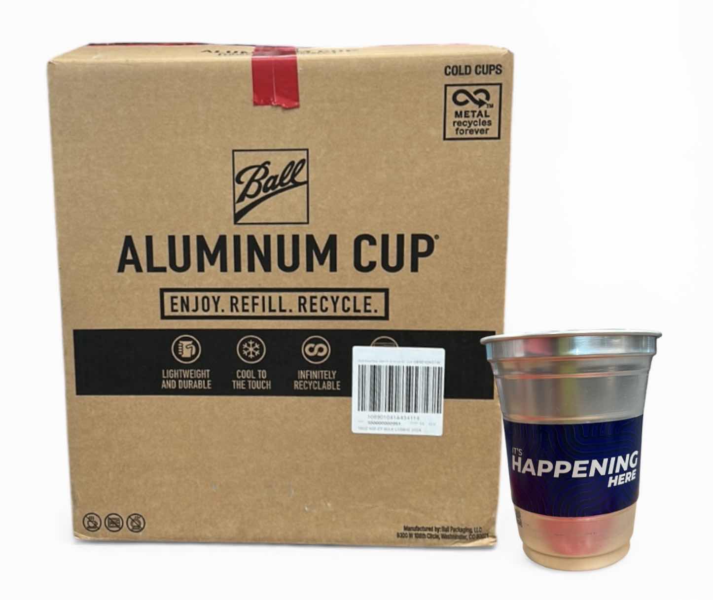 Photo 1 of 1 CASE BALL ALUMINUM CUPS 600 COUNT