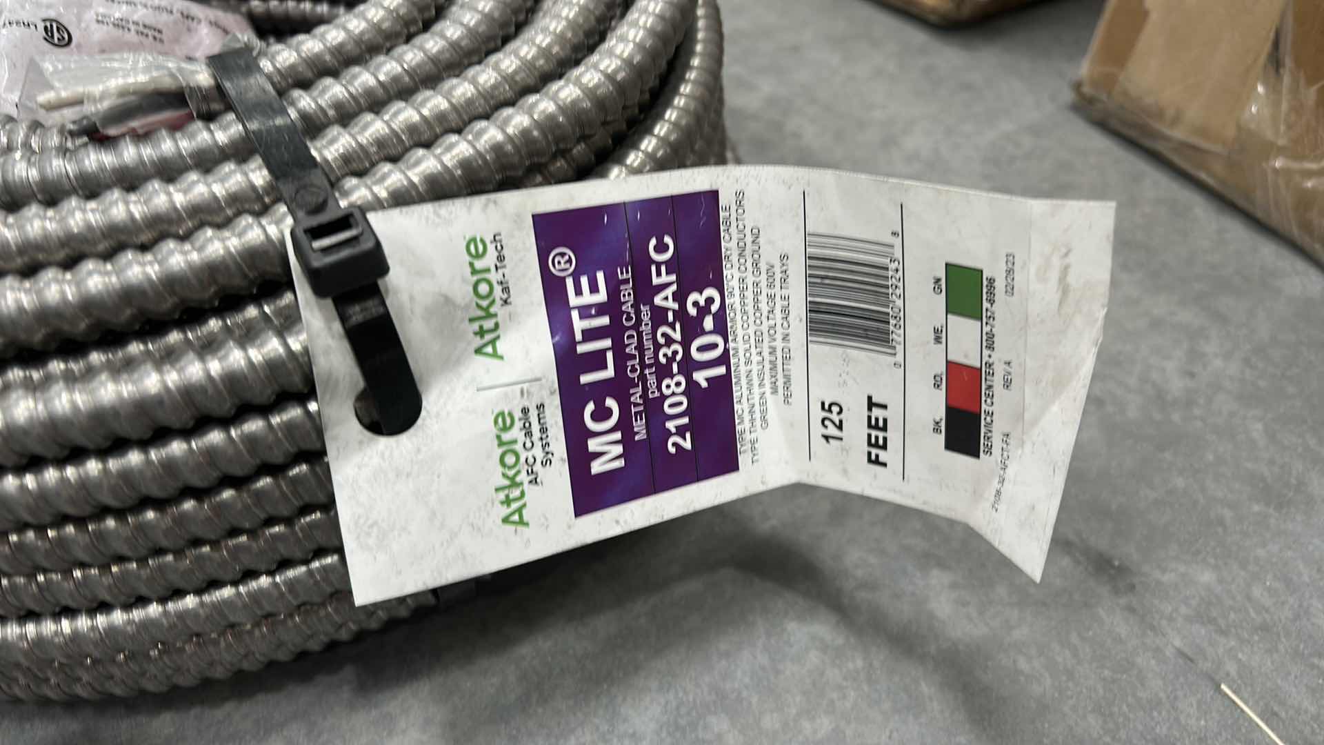 Photo 1 of 2 - NEW ATKORE AFC SYSTEMS MC LITE META CLAD CABLES