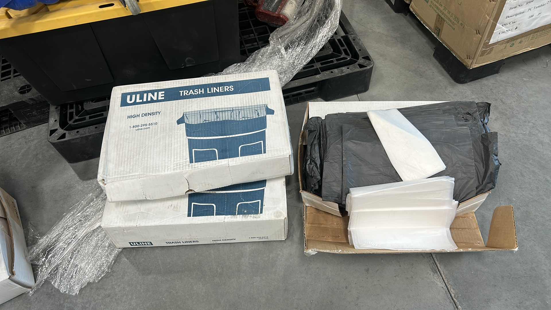 Photo 1 of 3 BOXES OF ULINE TRASH LINERS